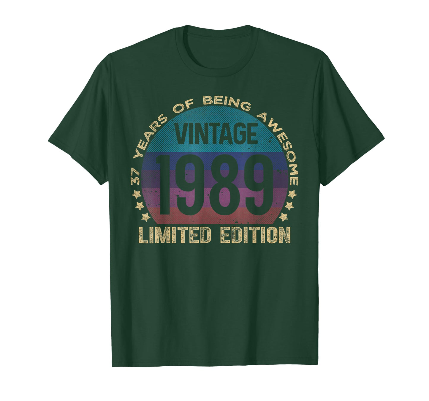 37 Year Old Gifts Vintage 1989 Limited Edition 37th Birthday T-Shirt