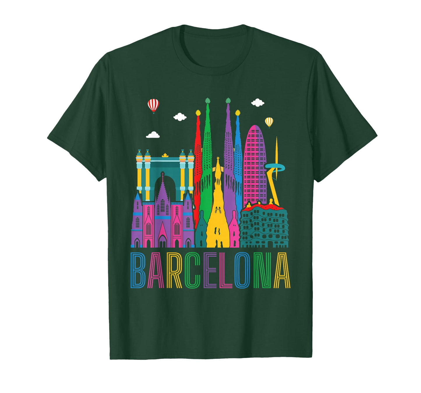 Barcelona City Landscape Attractions Architecture Spain T-Shirt