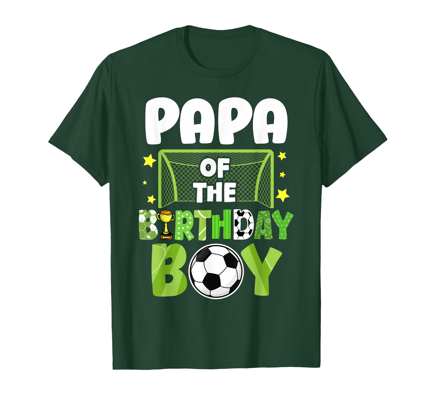 Soccer Papa Birthday Boy Party Soccer Family Matching T-Shirt