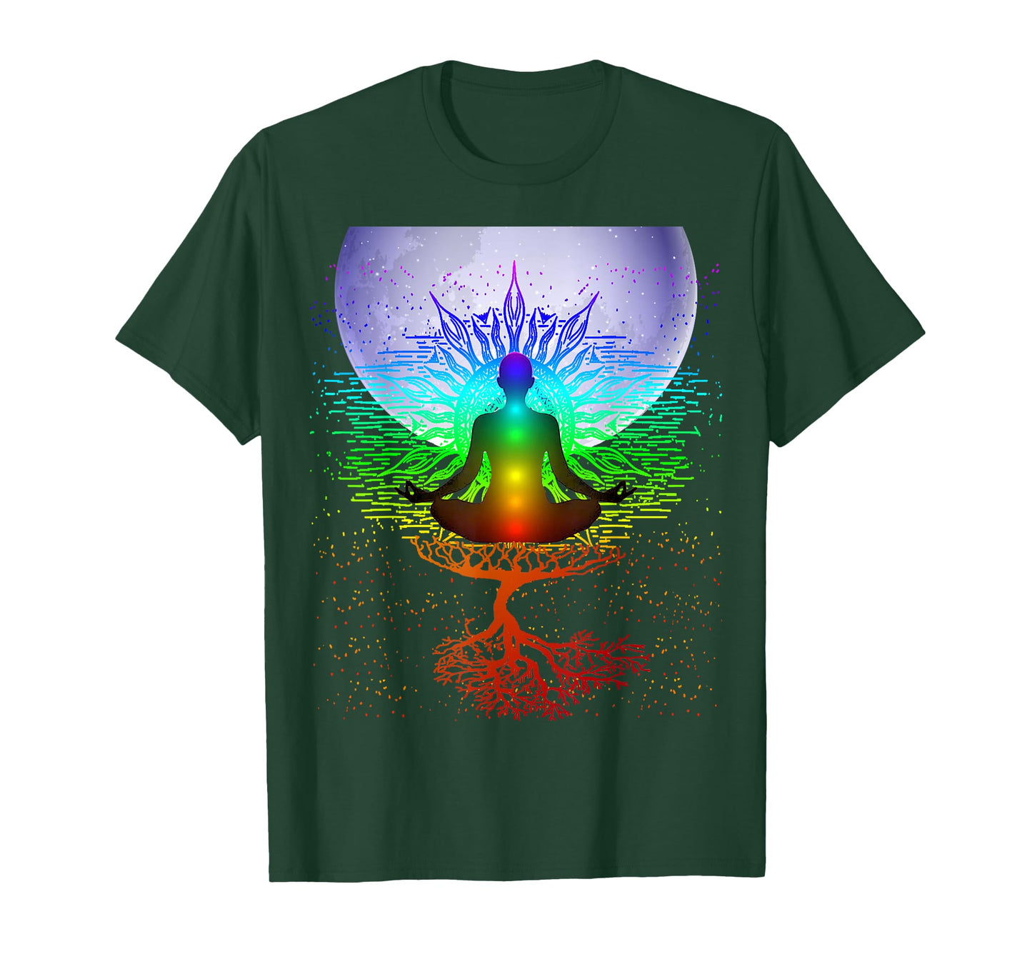 Chakra Meditation Moon Tree of Life T-Shirt