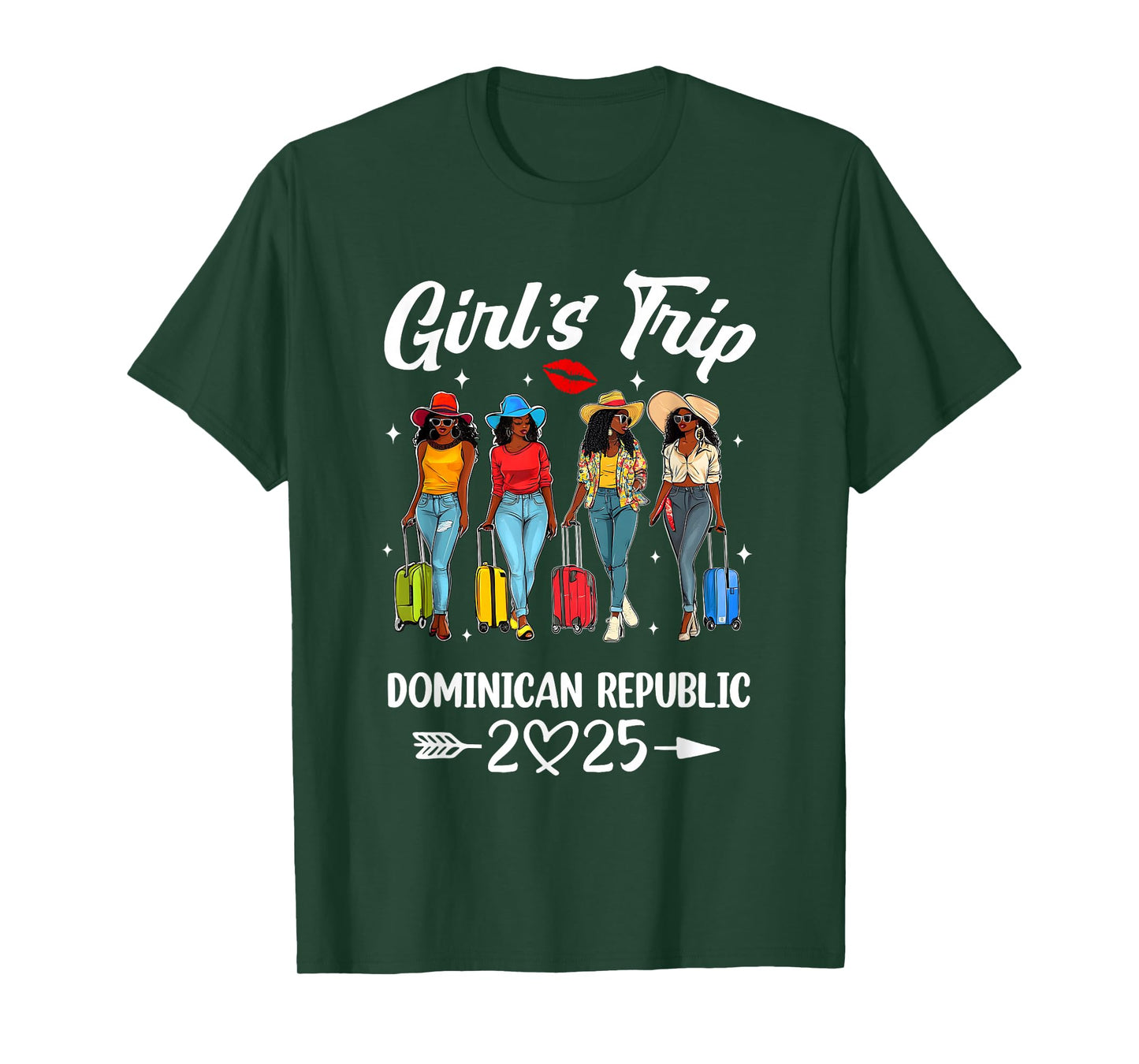 Dominican Republic Girls Trip 2025 Birthday Squad Women T-Shirt