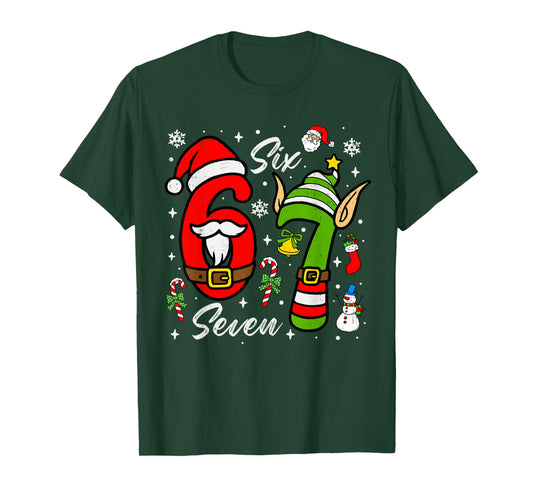 67 Christmas Funny 6 7 Meme Six Seven Xmas Boys Kids Youth T-Shirt