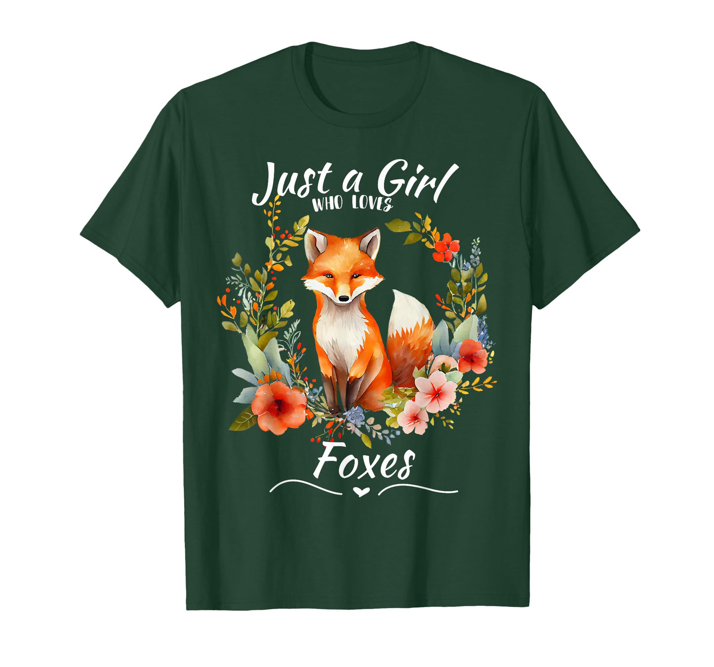 Just a Girl Who Loves Foxes for Girls Who Love Animals T-Shirt