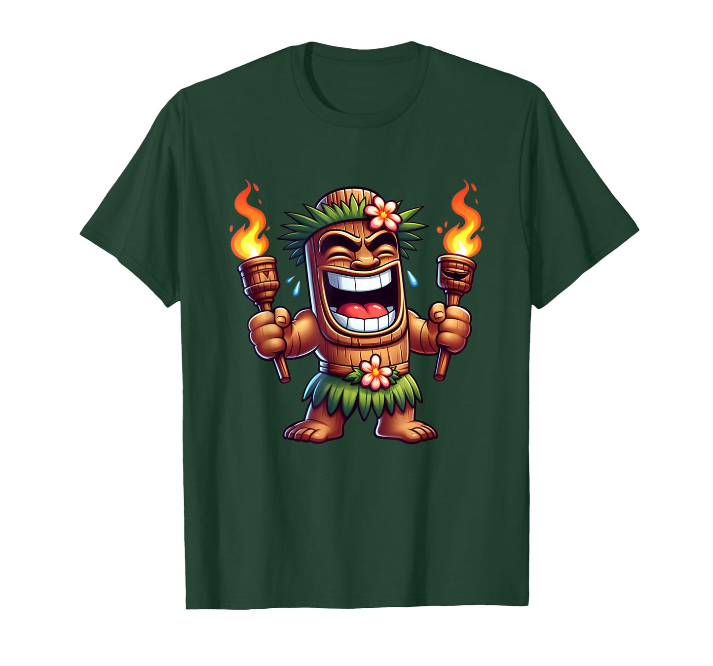 Mens Tiki Shirt Man Hawaiian Summer Tropical Luau Party Kids T-Shirt