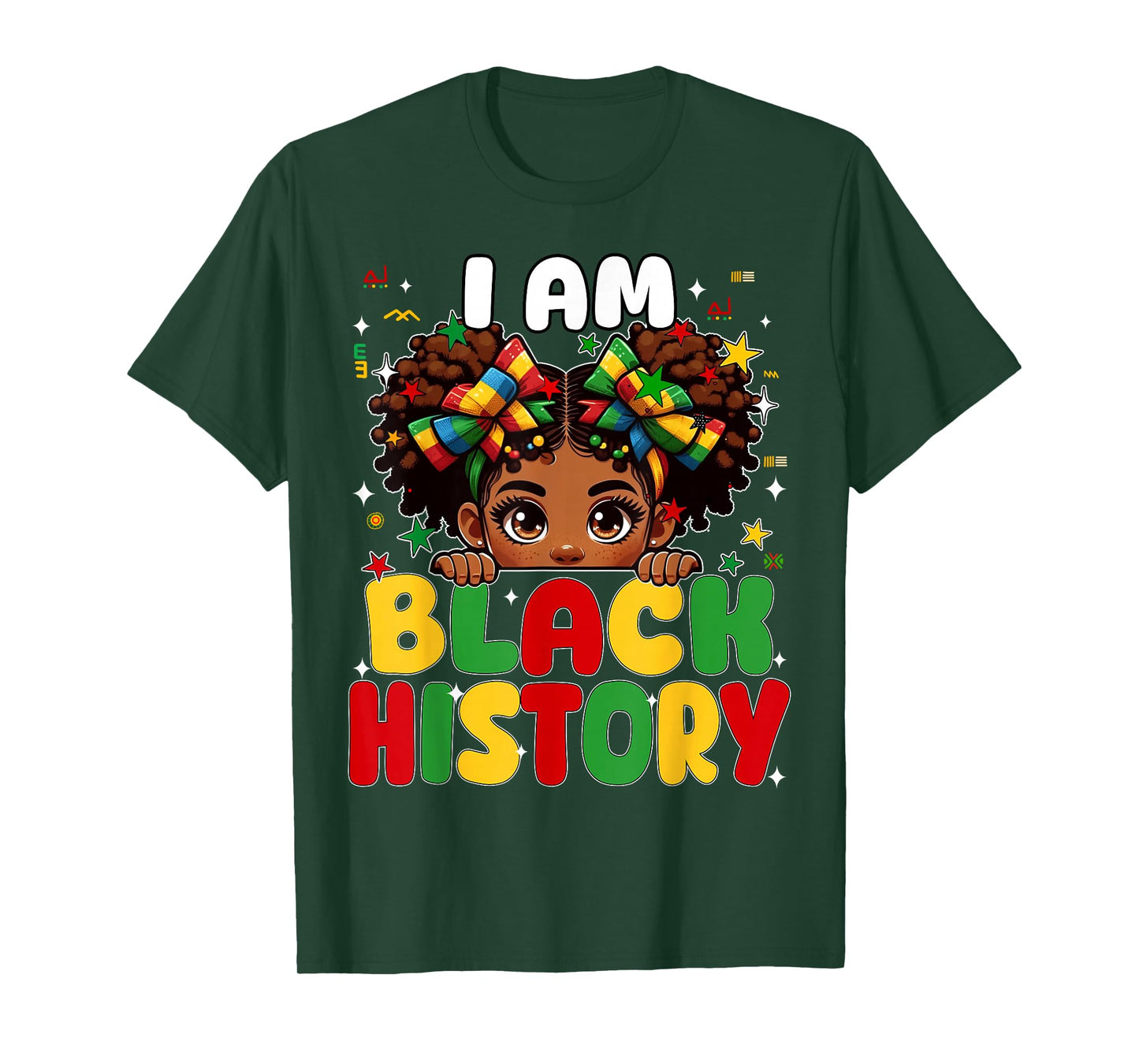 I Am Black History Coquette African American Girl Toddler T-Shirt