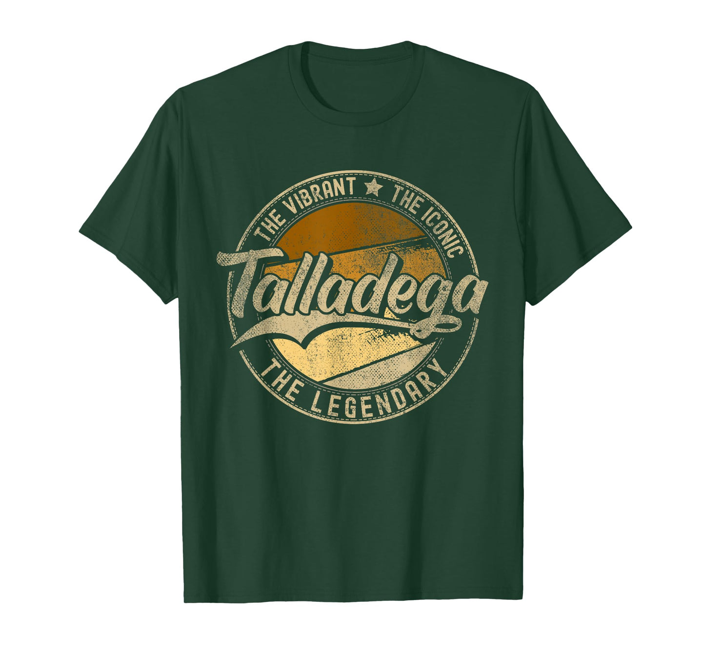 Talladega AL | Alabama | Vintage Distressed T-Shirt, Small, Black