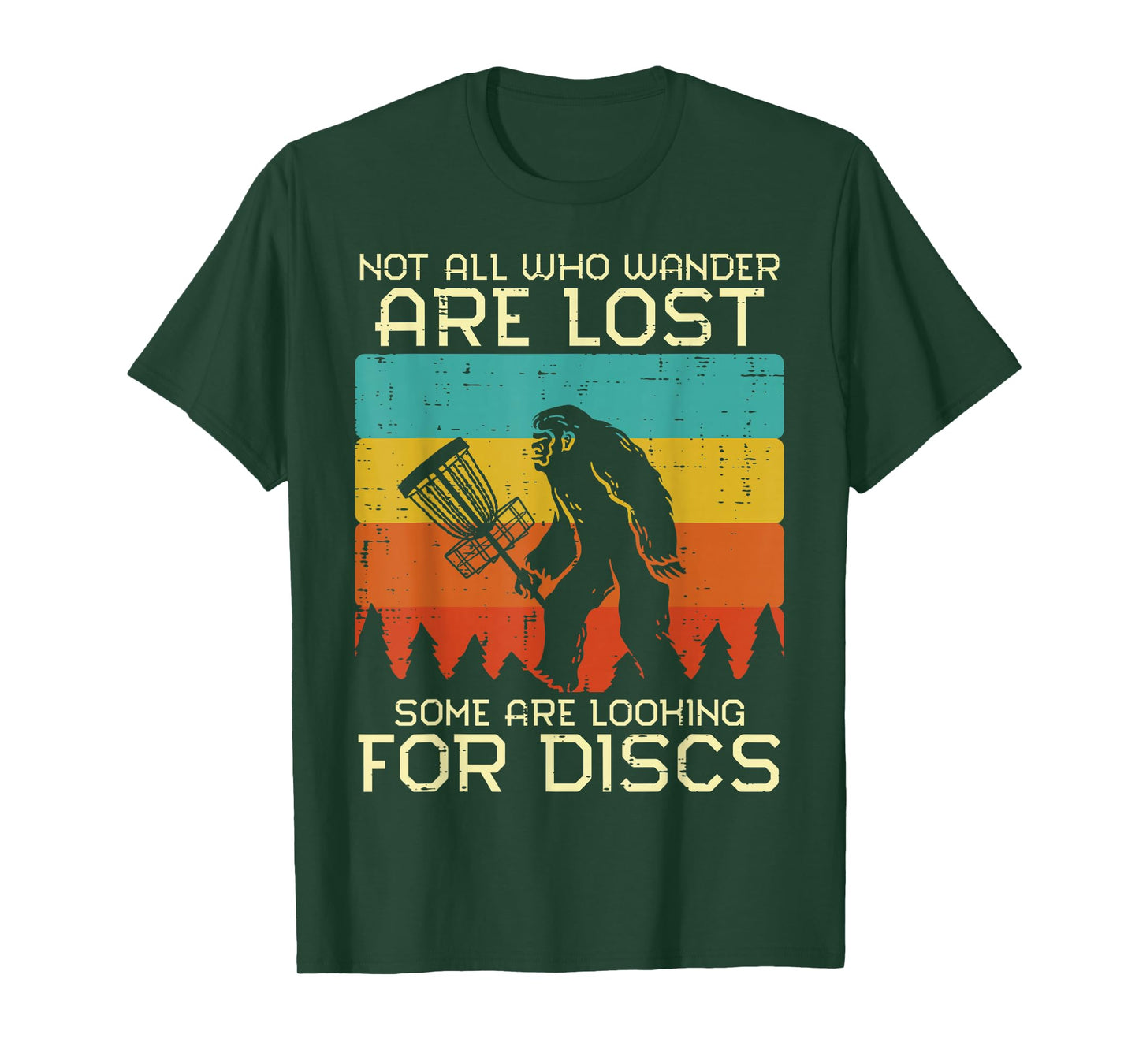 Disc Golf Bigfoot Sasquatch Frisbee Frolf Men Women Kids T-Shirt