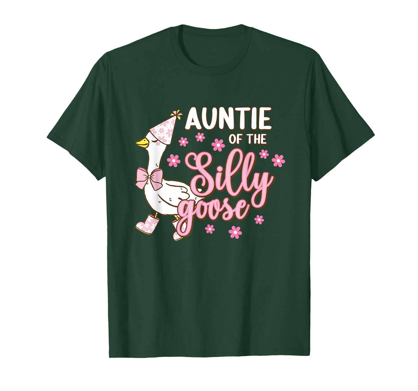 Auntie Of The Silly Goose 1st First Birthday Family Matching T-Shirt