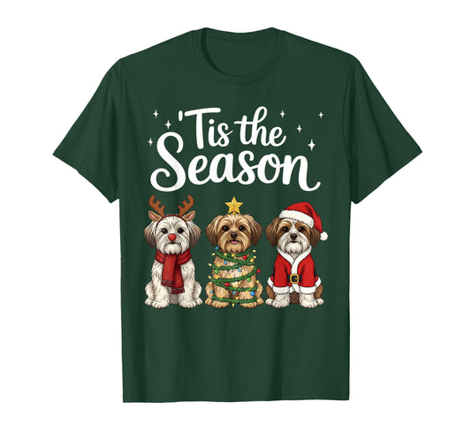 Tis The Season Morkie Christmas Santa Dog Lover T-Shirt