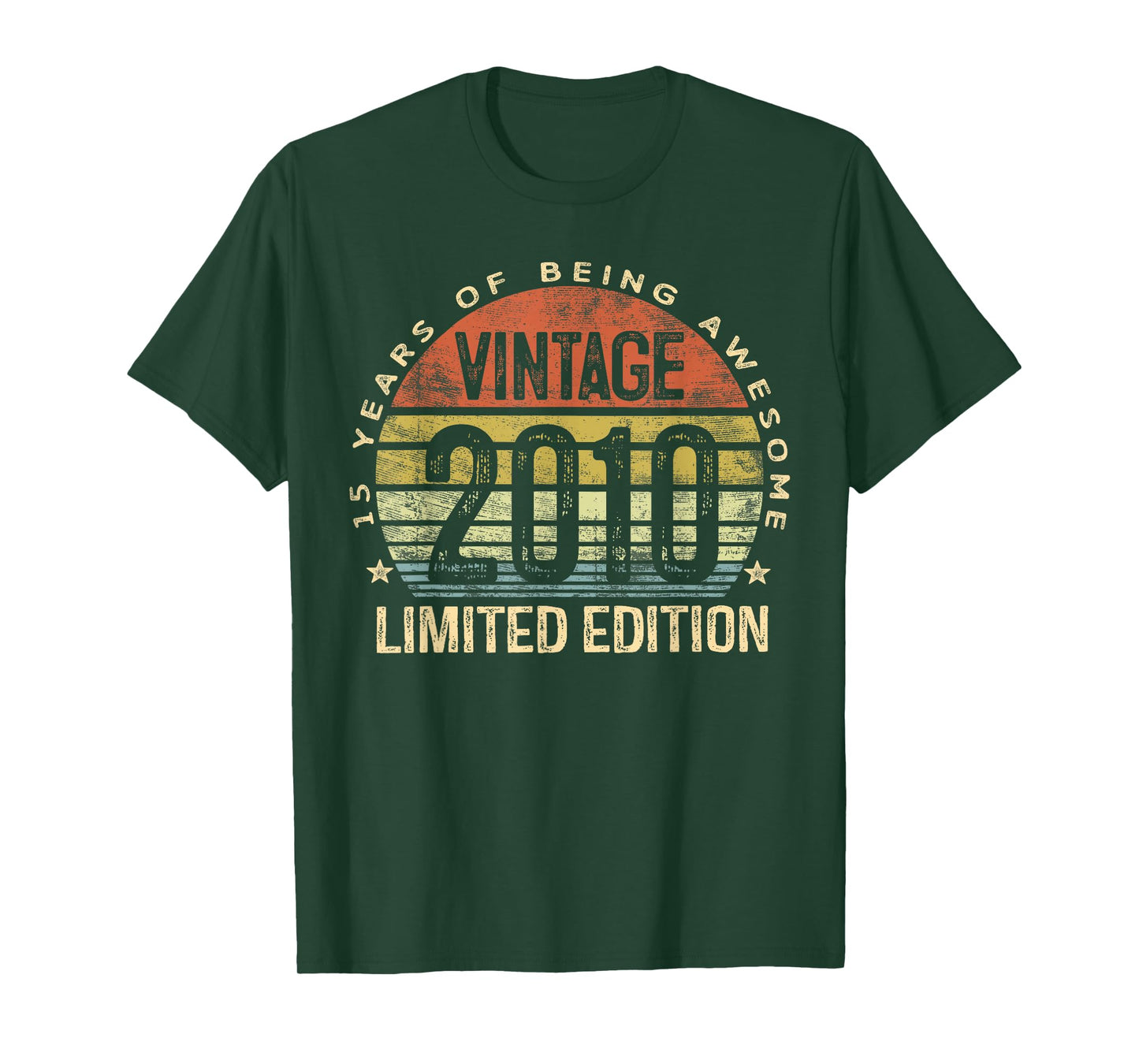 Vintage 2010 Limited Edition 15-Year-Old Gifts 15th Birthday T-Shirt