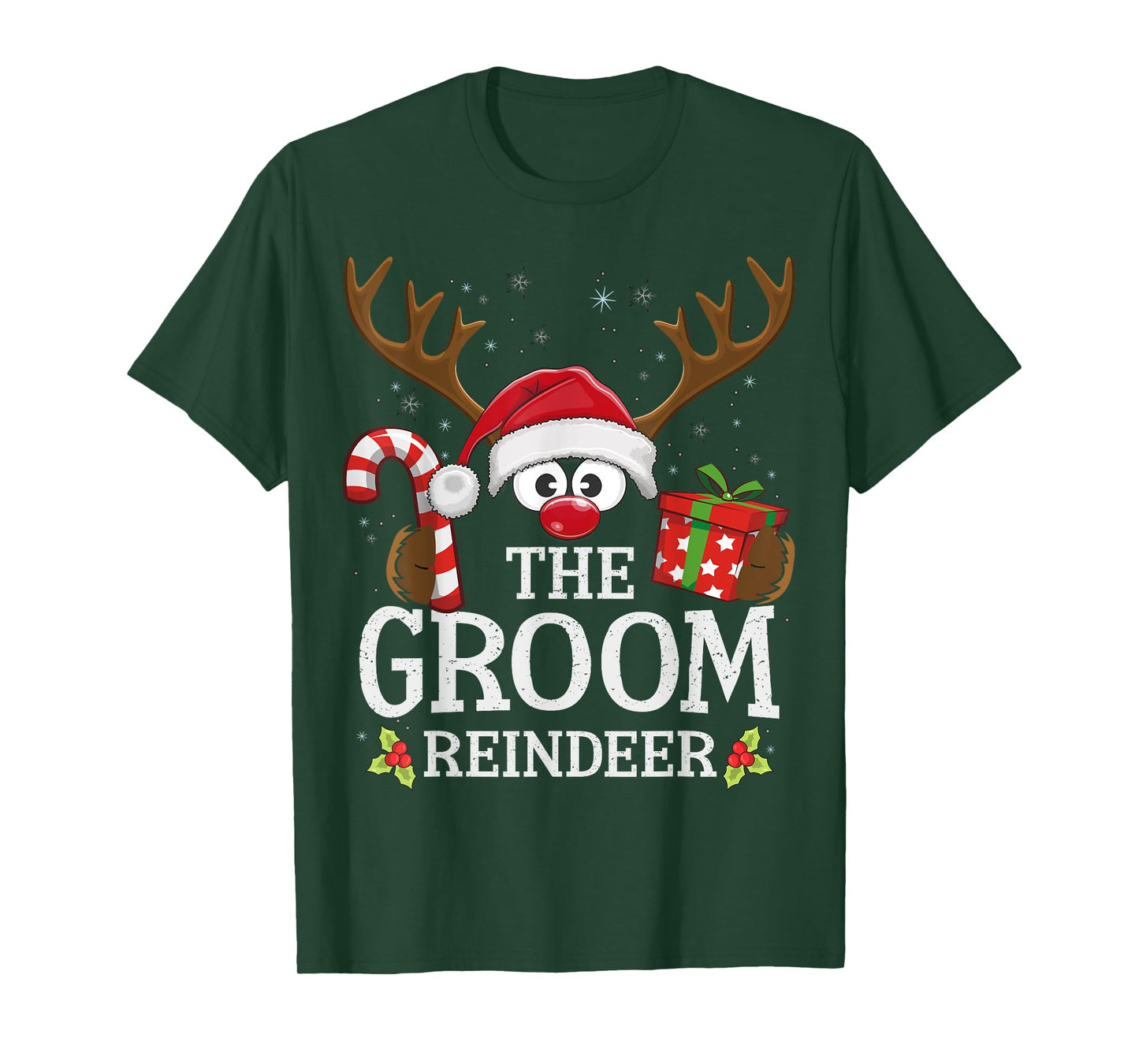 Christmas Matching The Groom Reindeer Family T-Shirt
