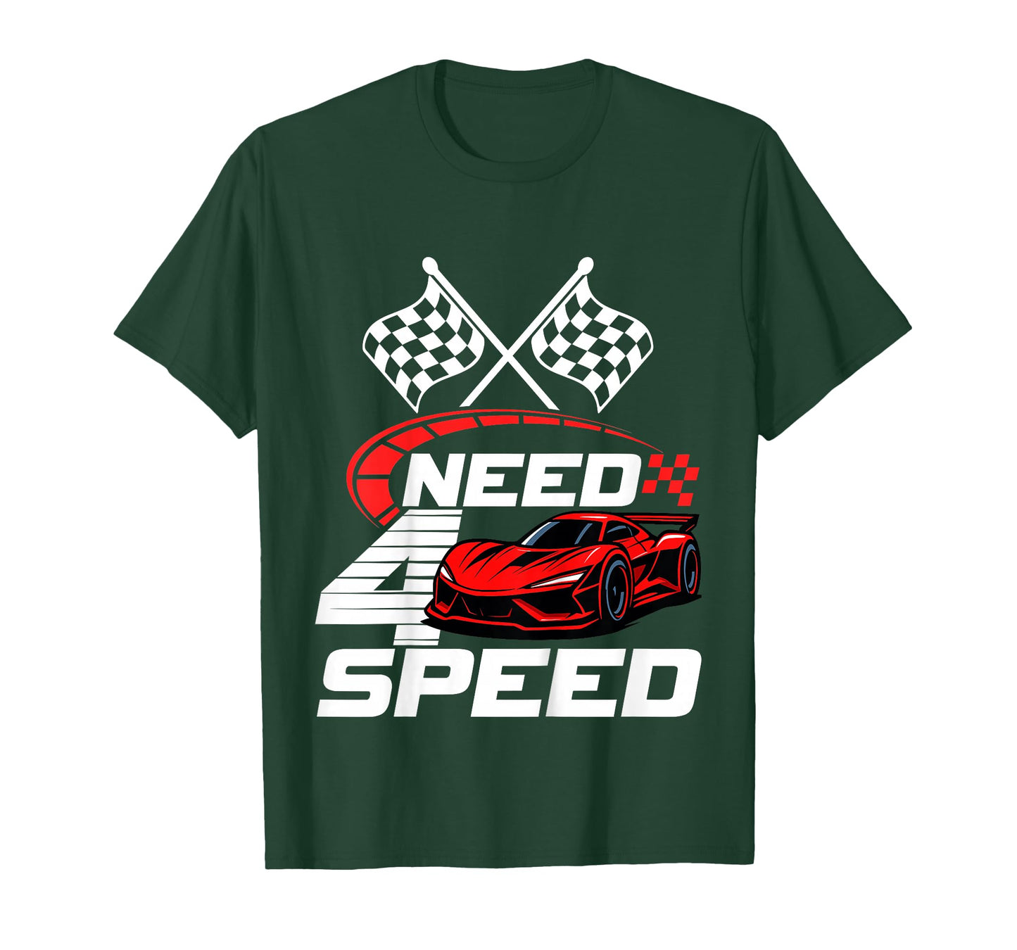 Need 4 Speed Racing Racecar 4 Year Old 4th Birthday Boy Girl T-Shirt