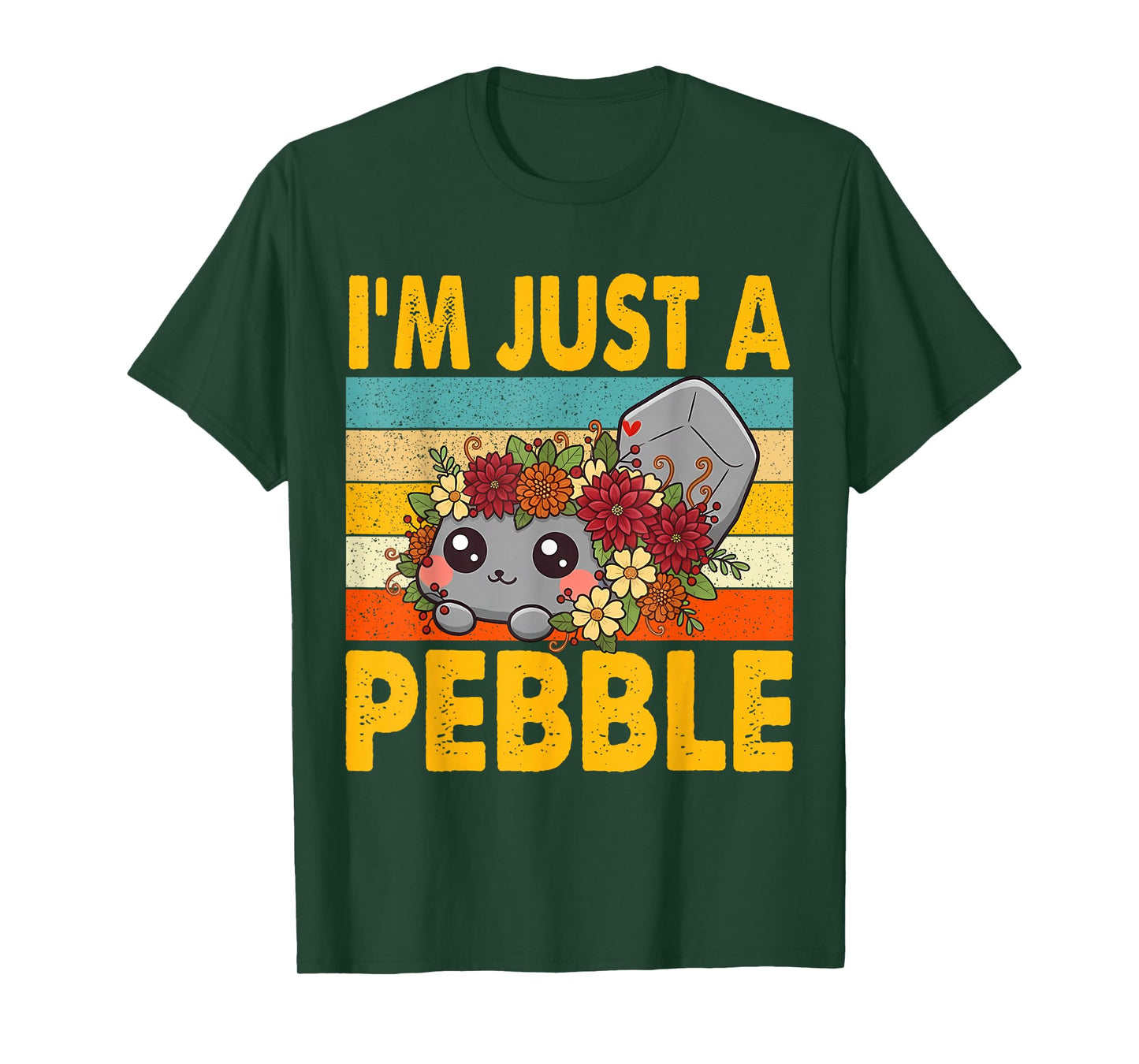 Retro I'm Just A Pebble Funny Pebble Cute Dog Men Women Kids T-Shirt