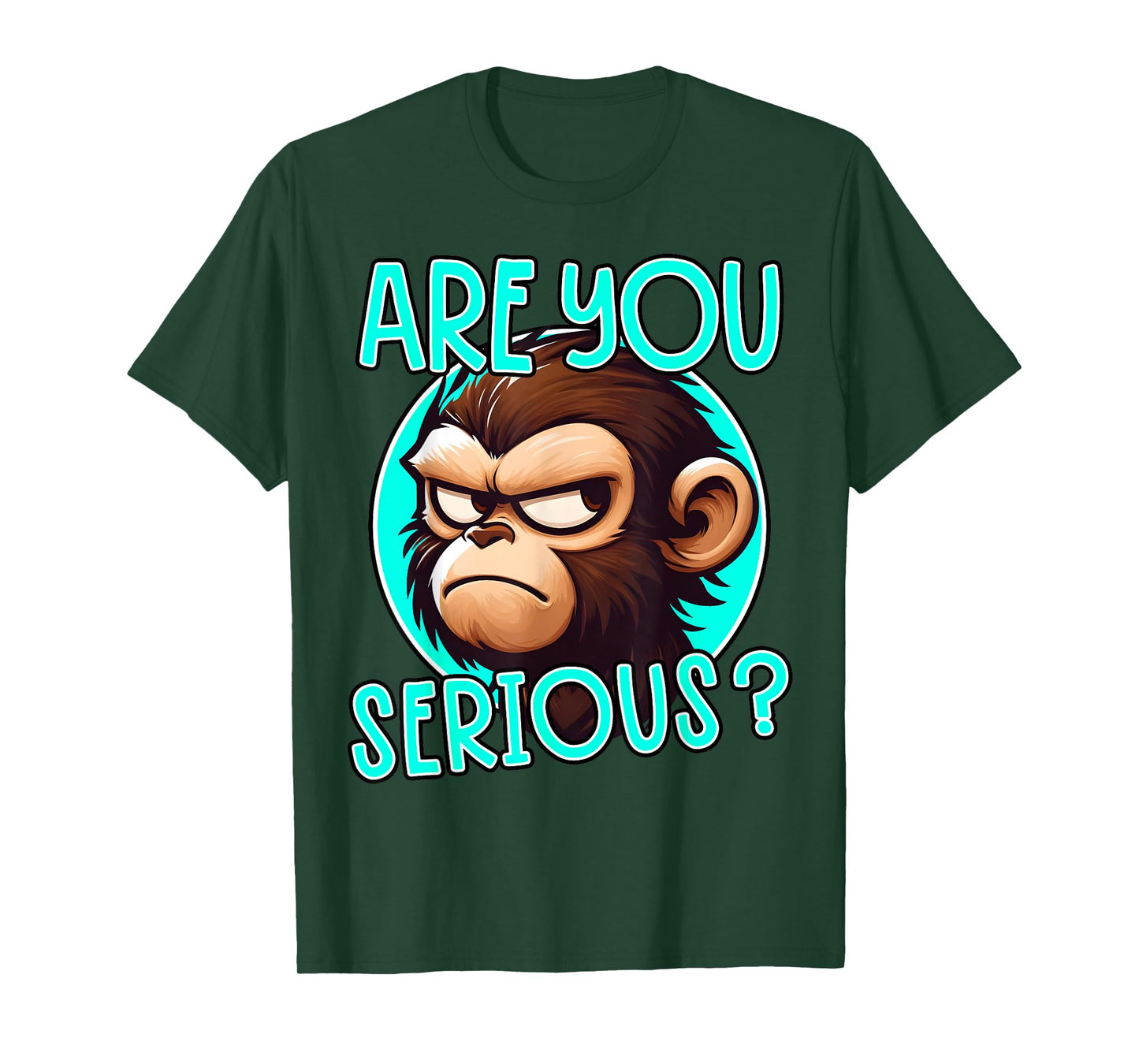 Are You Serious Grumpy Funny Monkey Meme Humor T-Shirt
