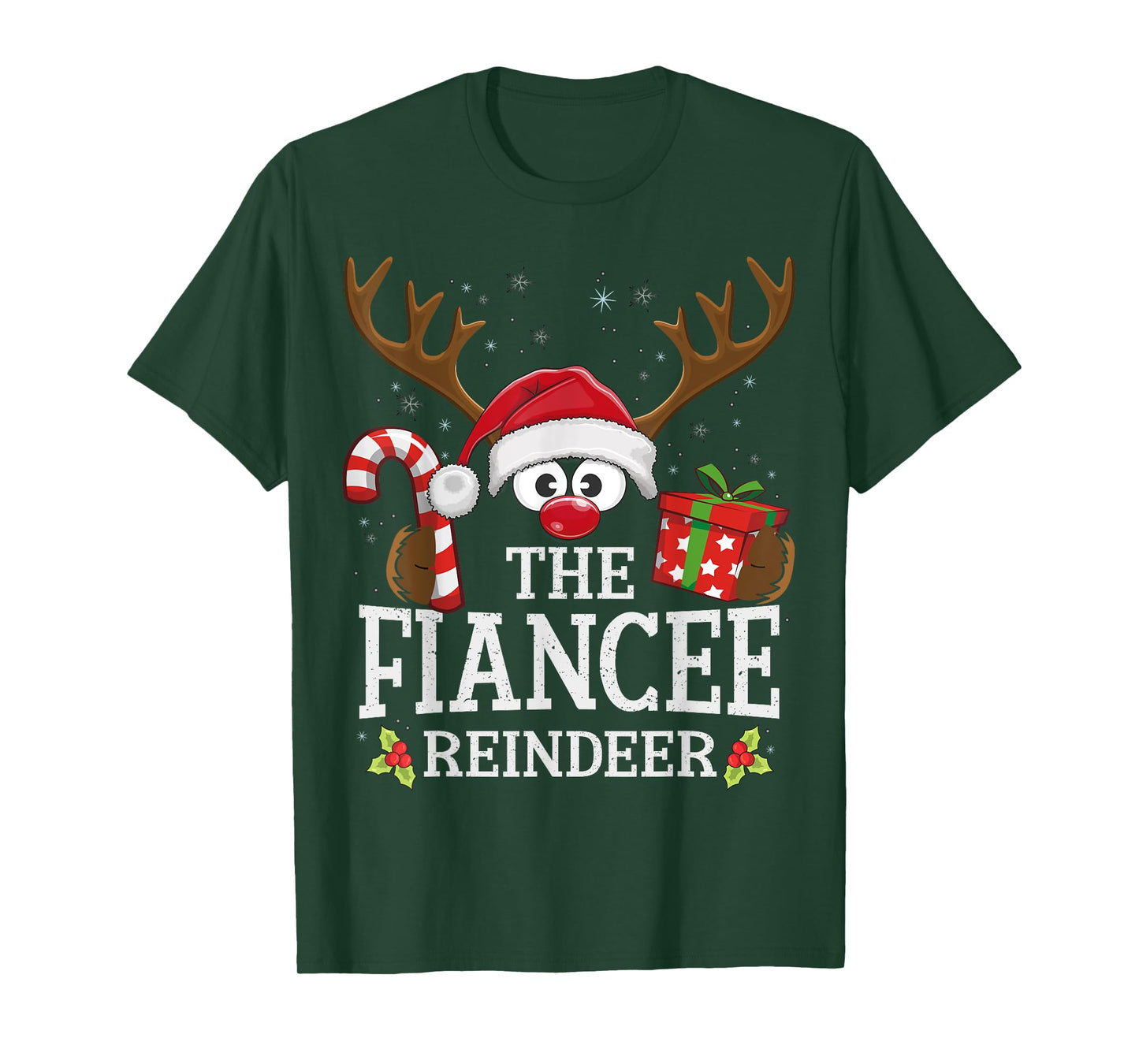 Christmas Matching The Fiancee Reindeer Family T-Shirt