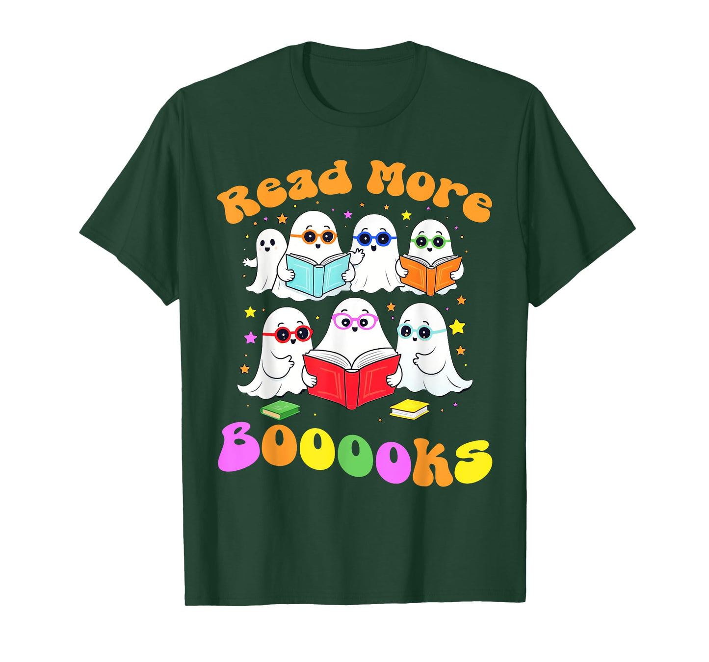Read More Books Ghost Book Halloween Boooooks Teacher Kids T-Shirt