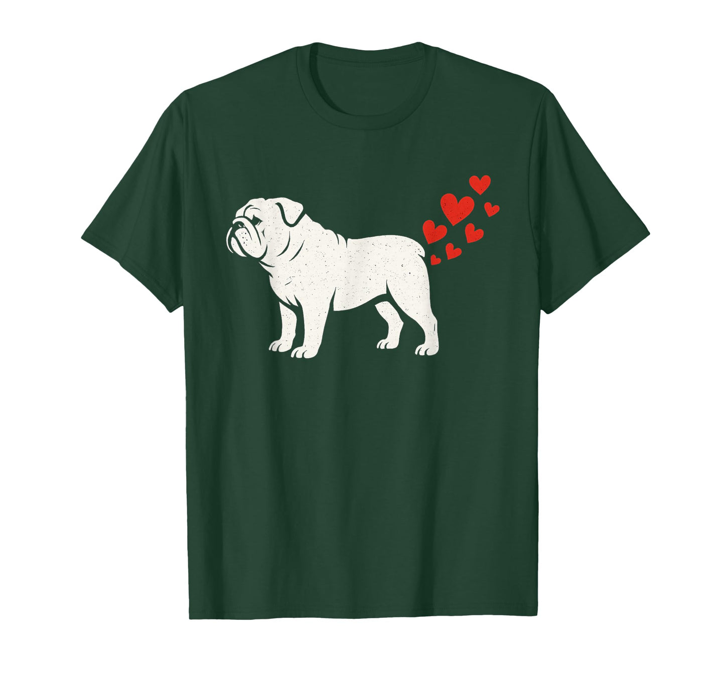 Cute English Bulldog Owner Valentines Day Heart Dog Farts T-Shirt
