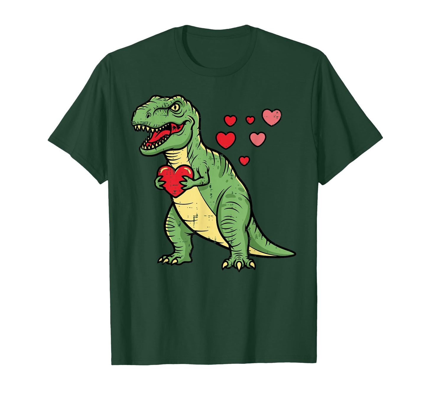 Valentines Day Dino Heart Funny Love Trex Boys Kids Toddler T-Shirt