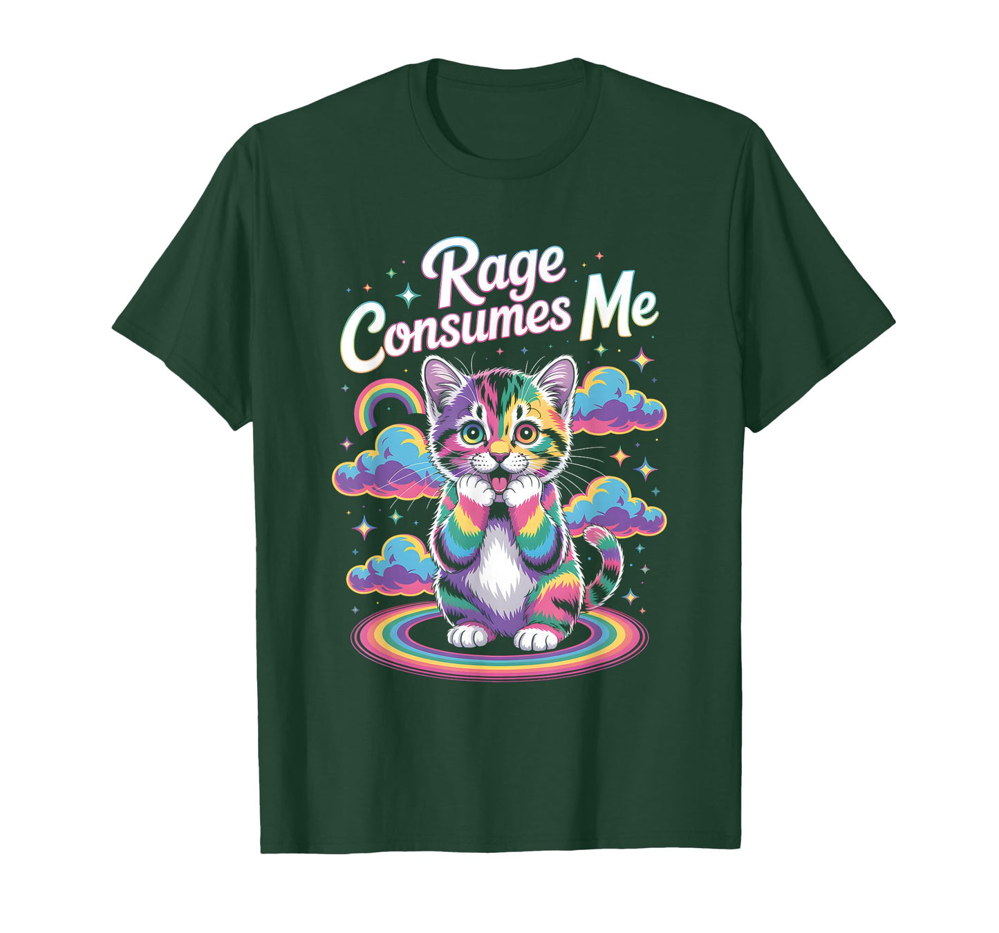 Rage Consumes Me T Shirt Cute Cat Meme T-Shirt