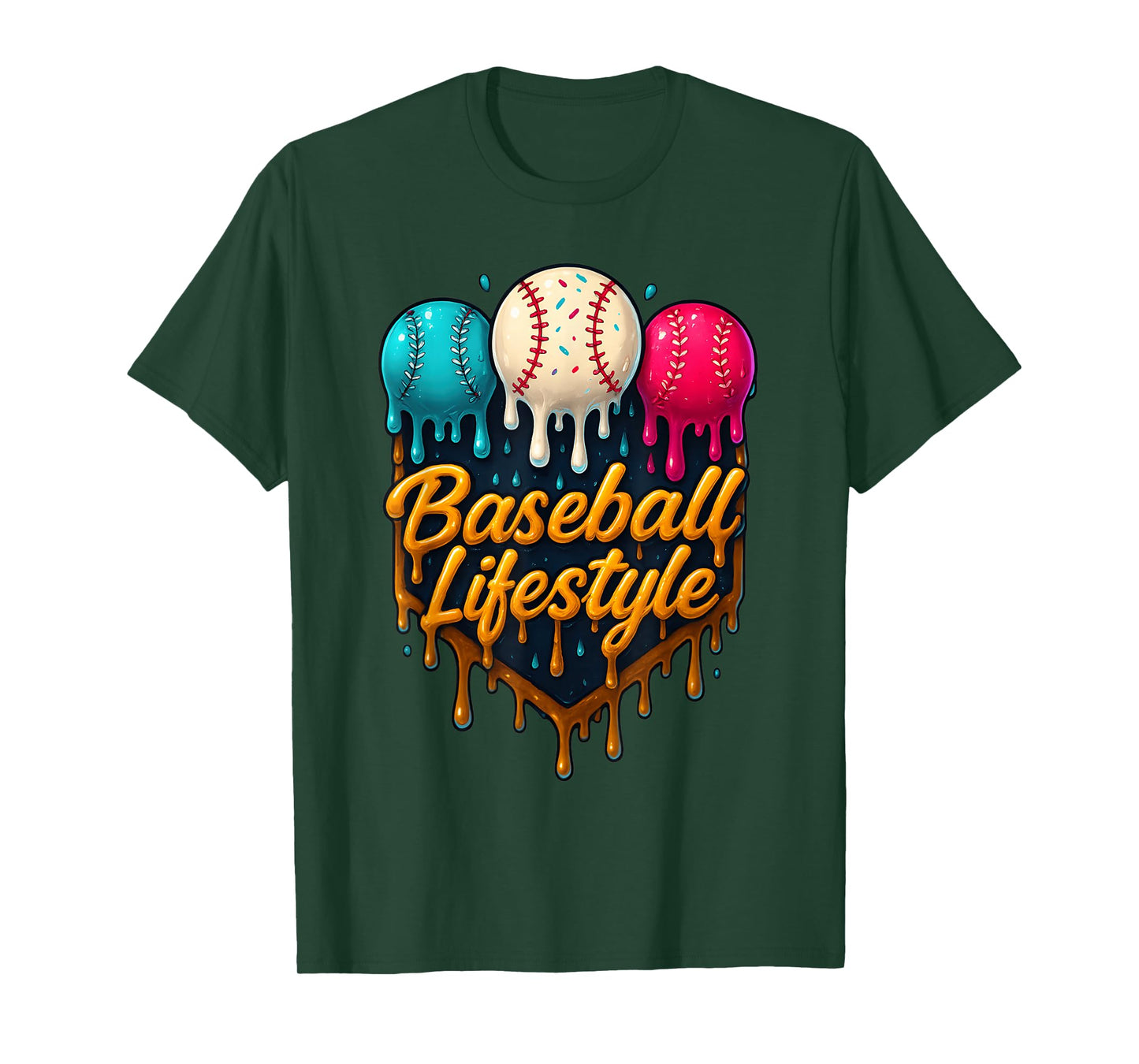Baseball Life Style 101 Apparel Youth Drip Baseball Boys Kid T-Shirt