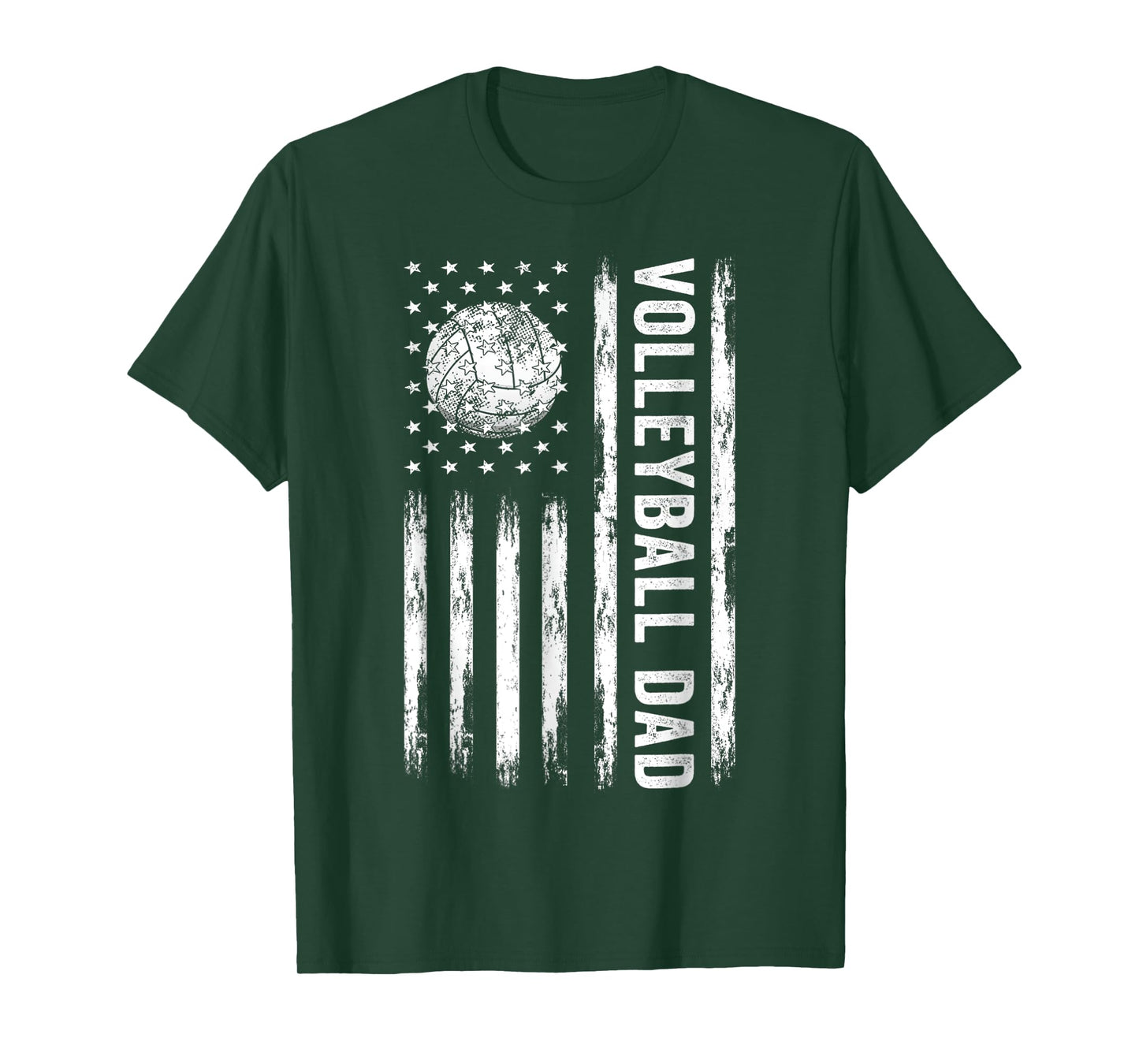 USA Flag Volleyball Dad Father's Day T-Shirt