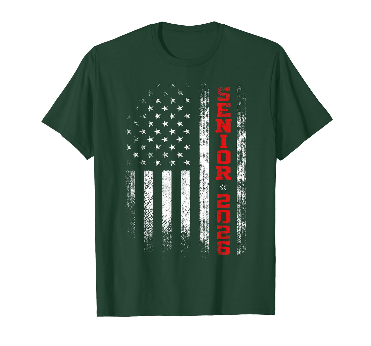 Senior Year 2026 American Flag USA Graduation Class Of 2026 T-Shirt