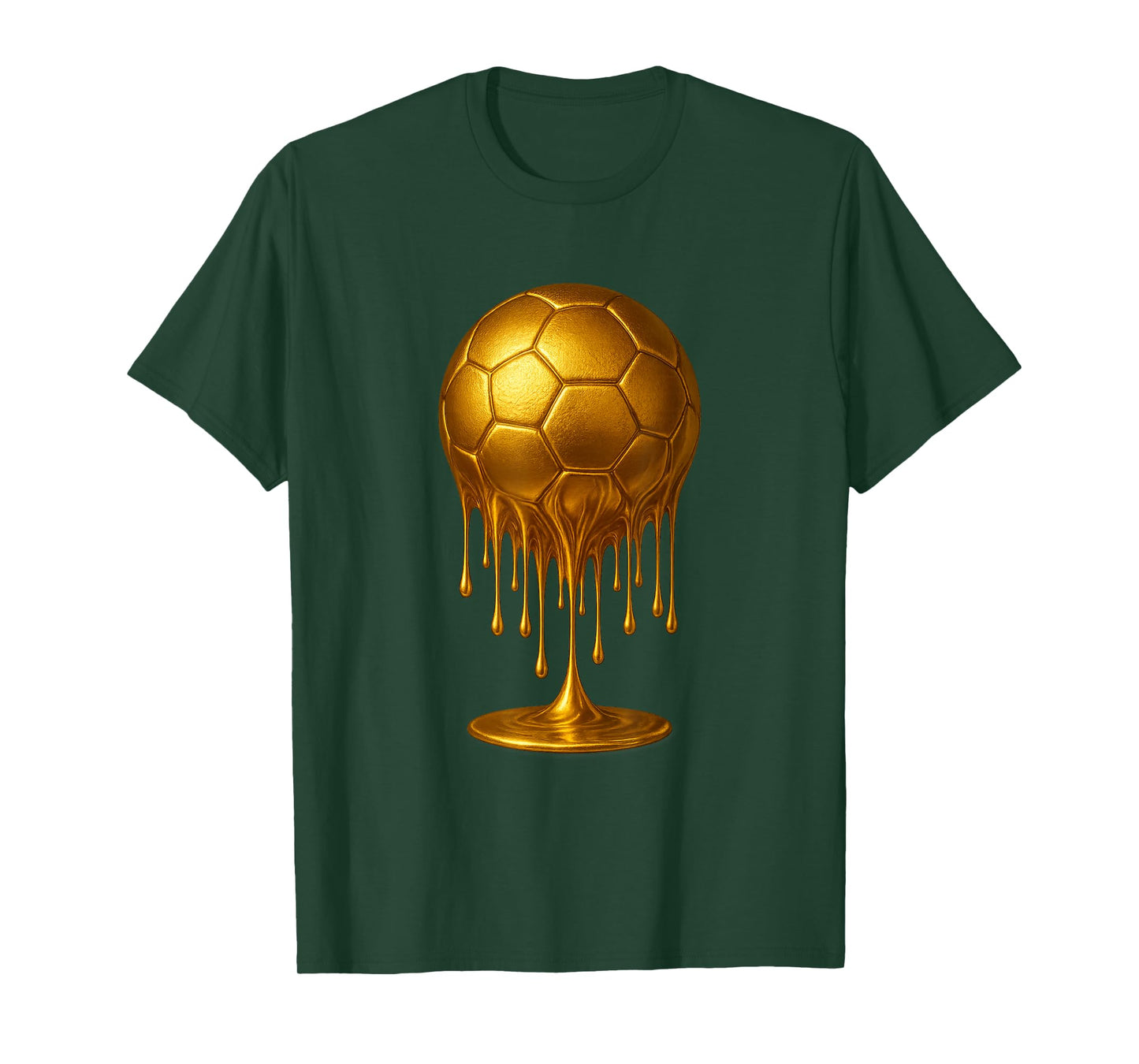 Dripping Gold Drip Soccer Game Day Player Coach Baller T-Shirt