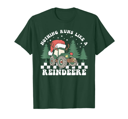 Nothing Runs Like A Reindeer Funny Christmas Family Matching T-Shirt