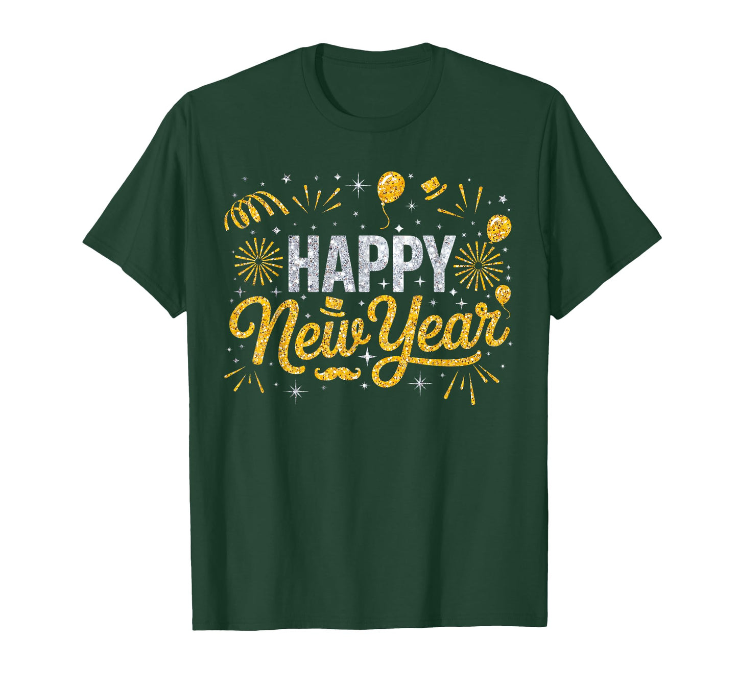 Happy New Year's Eve 2026 Fireworks Balloons Family Matching T-Shirt