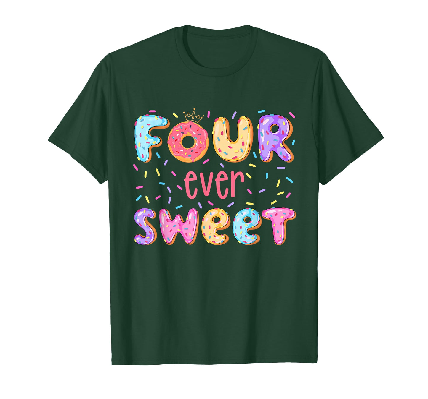 Four Ever Sweet Donut Birthday Girls Fourth Birthday Party T-Shirt