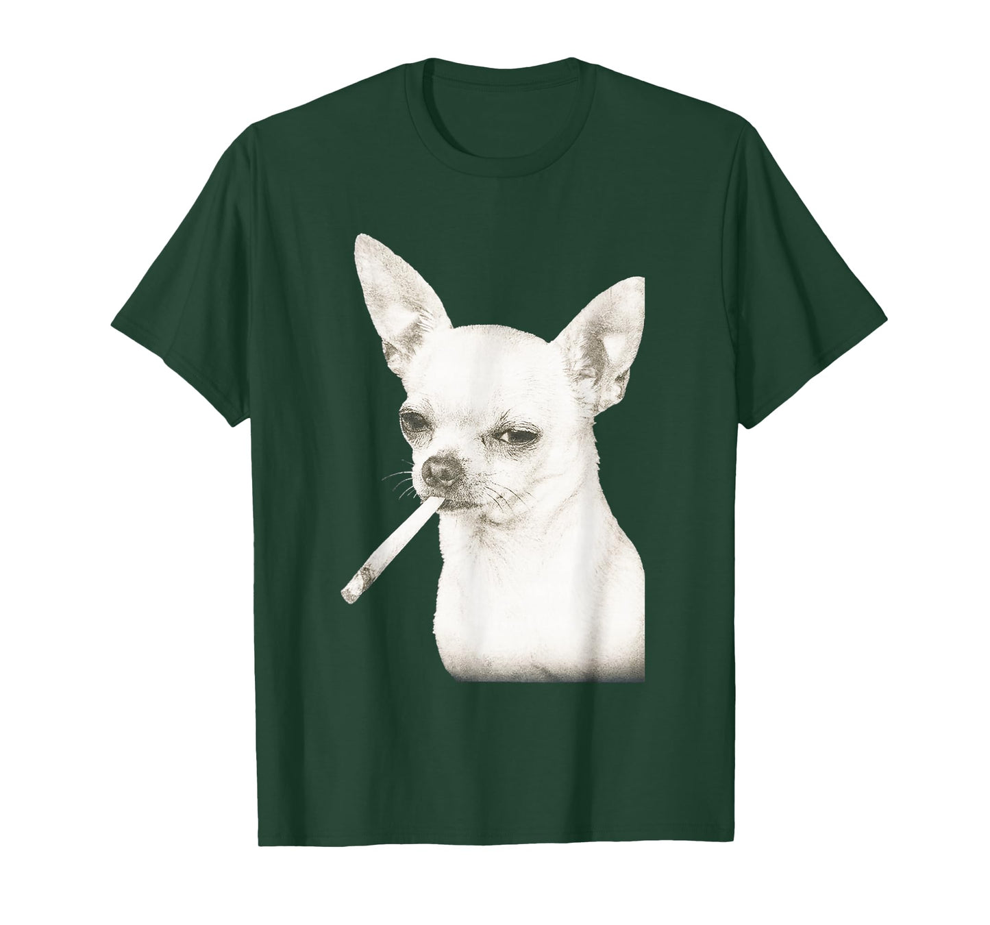Funny Smoking Chihuahua Cigarette Gen Z Dog Meme Graphic T-Shirt