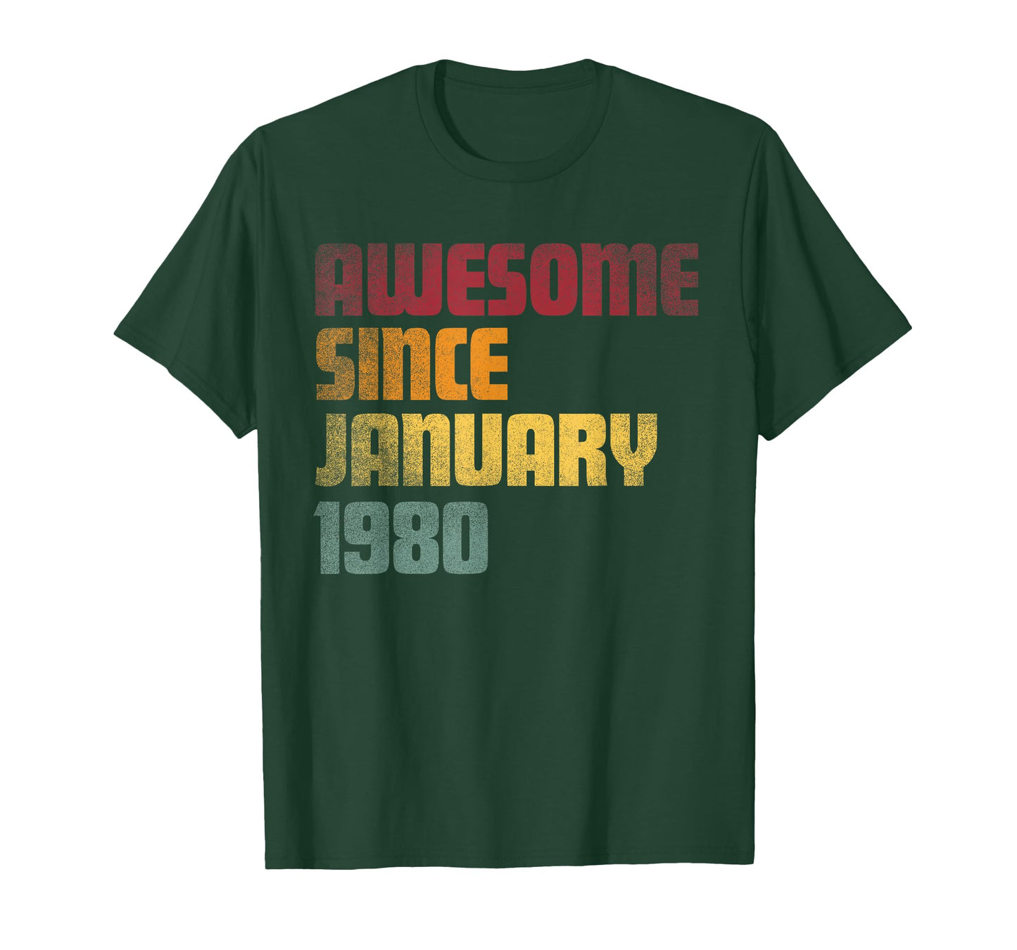 Awesome Since January 1980 46th Birthday - Vintage T-Shirt