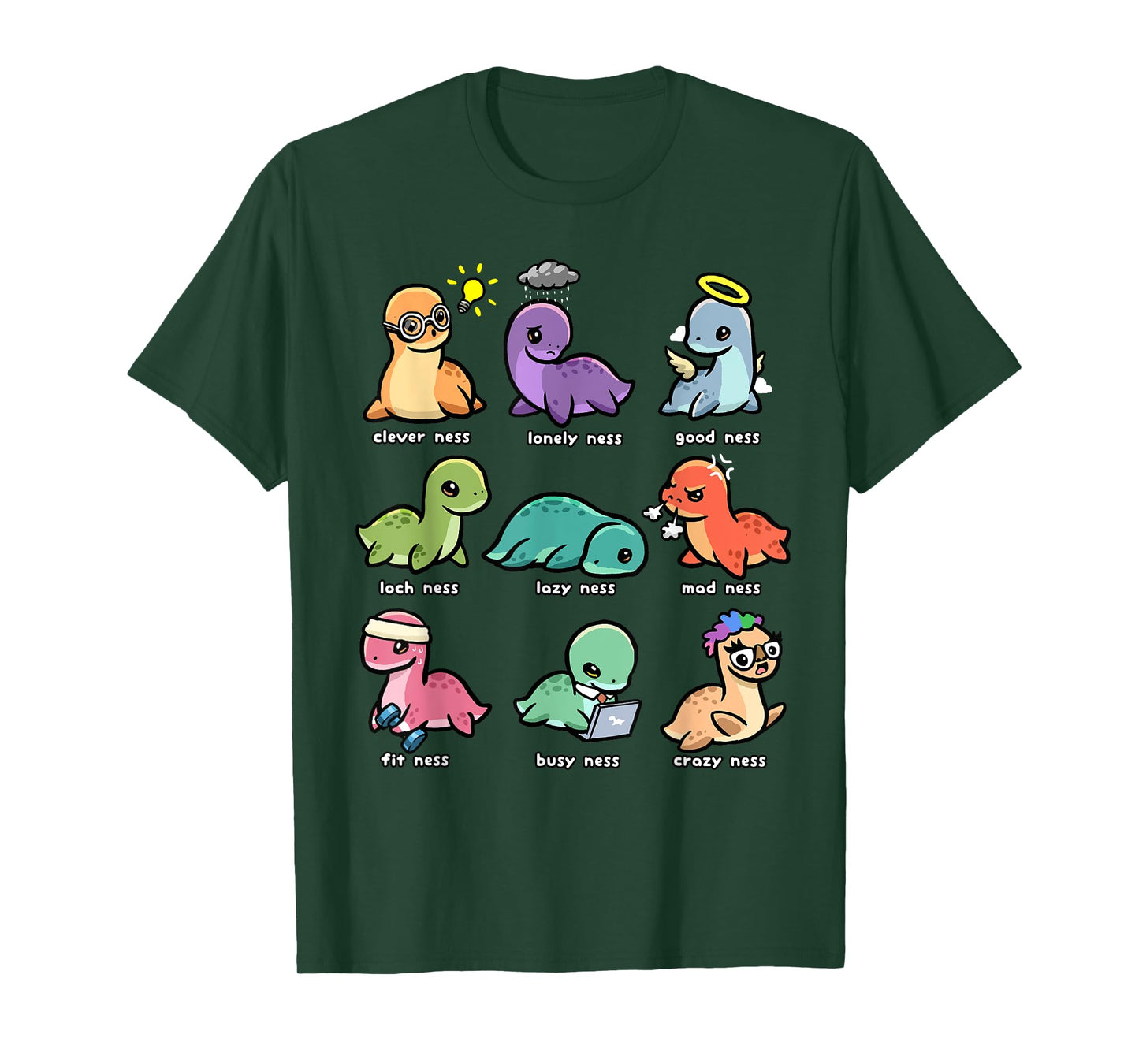 Loch Ness Monster Shirt Funny Types of Ness Cryptid Nessie T-Shirt