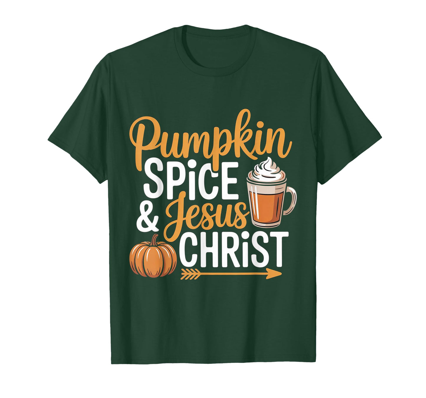 Pumpkin Spice and Jesus Christ Christian Fall Autumn Cute T-Shirt