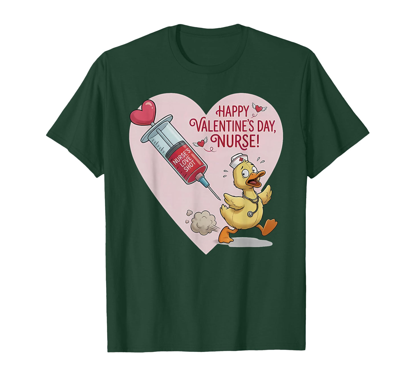 Happy Valentine’s Day Nurse Funny Goose Nurse T-Shirt