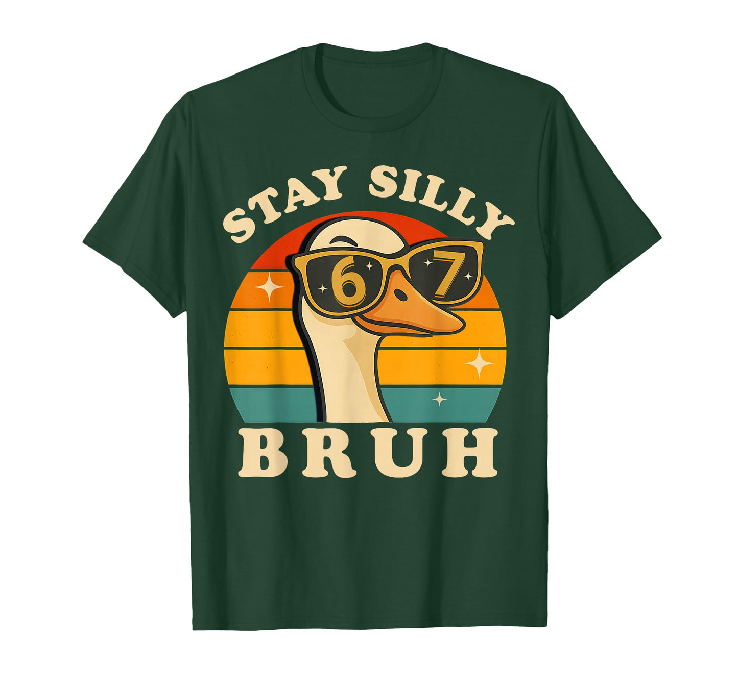 Funny Silly Goose 67 Bruh Boys Kids 6 7 Meme Six Seven Retro T-Shirt