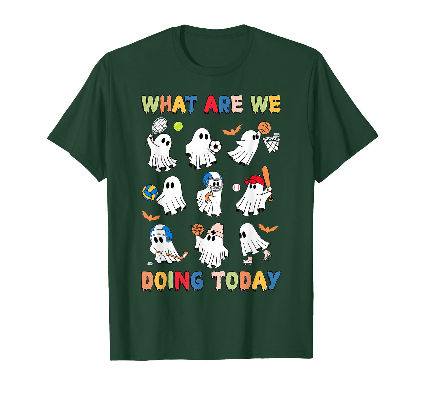 What are We Doing Today Ghost PE Teacher Team Halloween T-Shirt