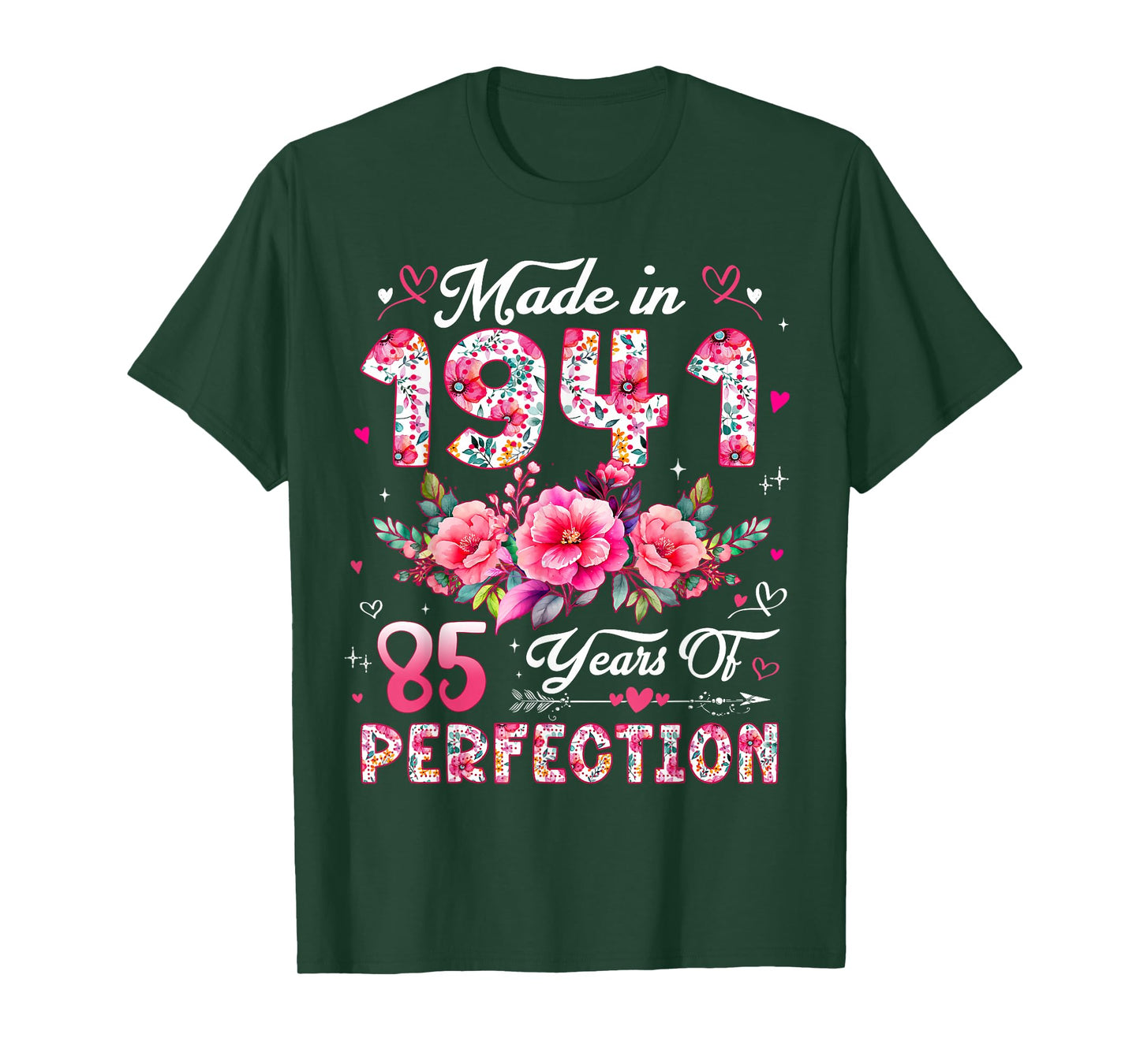 85 Year Old Made in 1941 Floral 85th Birthday Women T-Shirt