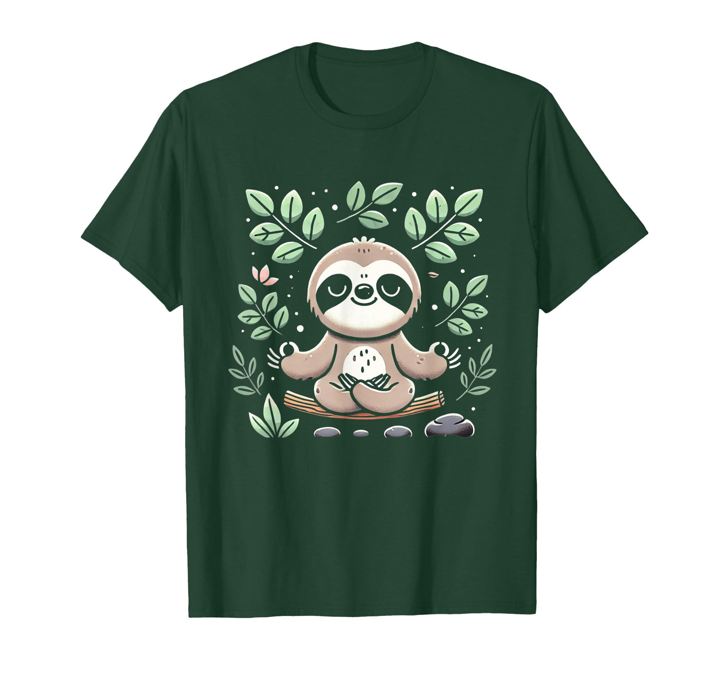 Cute Funny Sloth Meditating Meditation Peace Zen Sloth T-Shirt