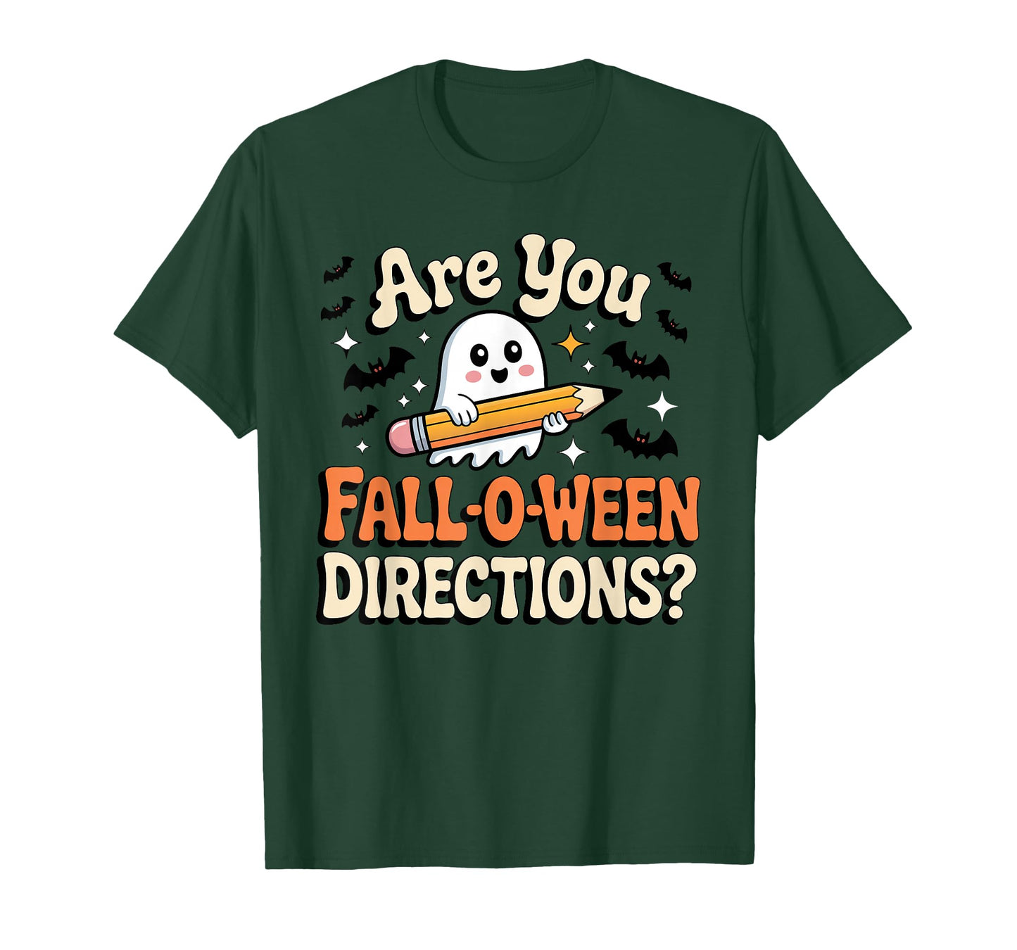 are You Fall-O-Ween Directions Ghost Teacher Halloween T-Shirt