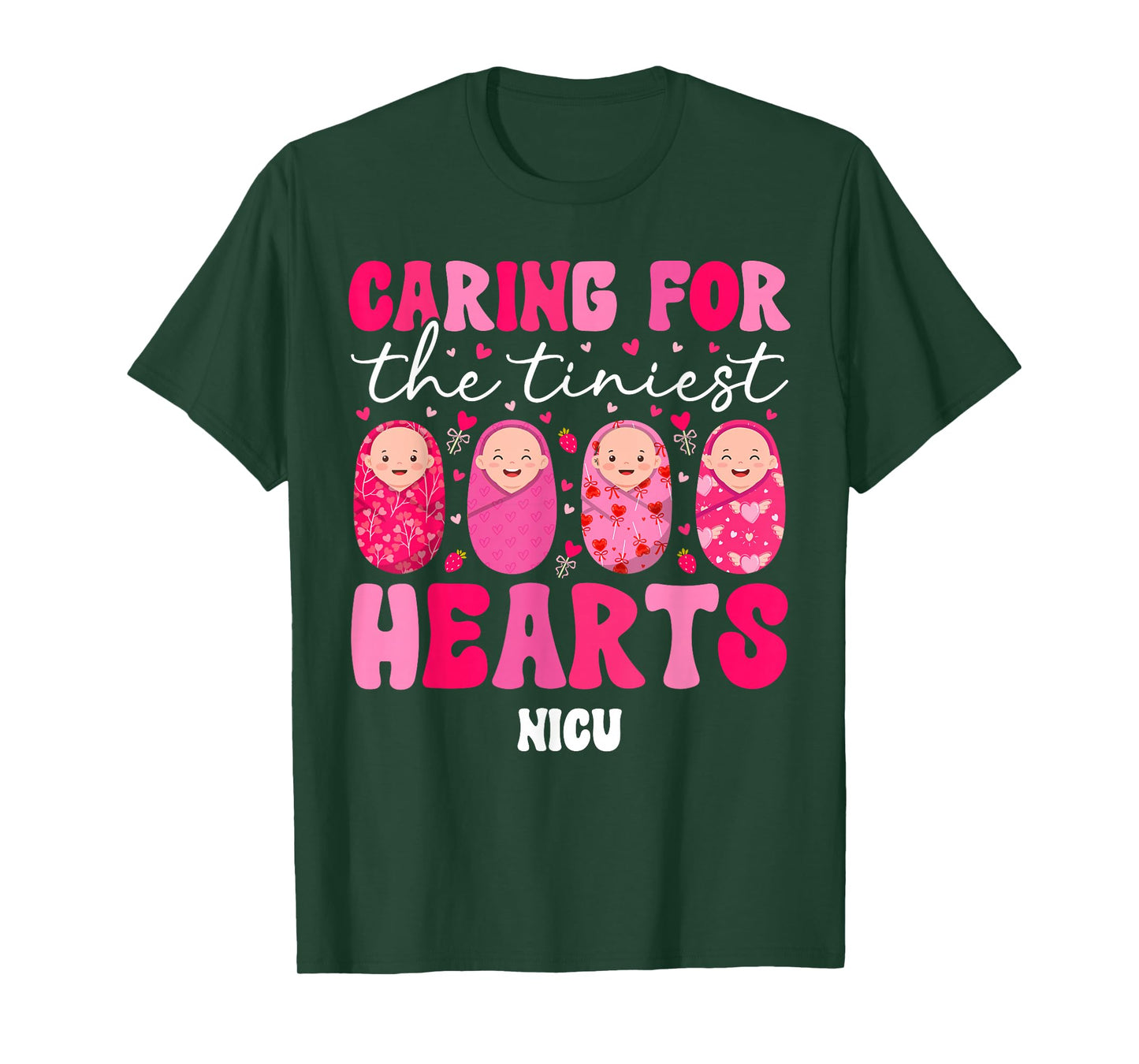 Groovy NICU Valentine NICU Nurse Valentines Day NICU Nursing T-Shirt