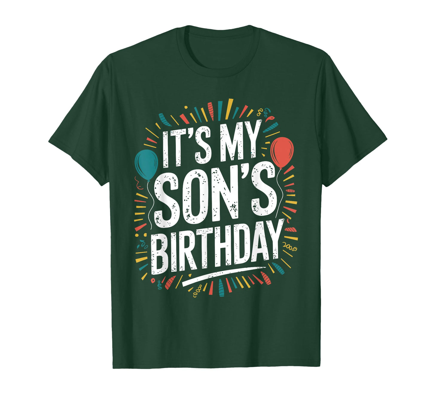 Distressed It's My Son's Birthday Vintage Men Women Kids T-Shirt