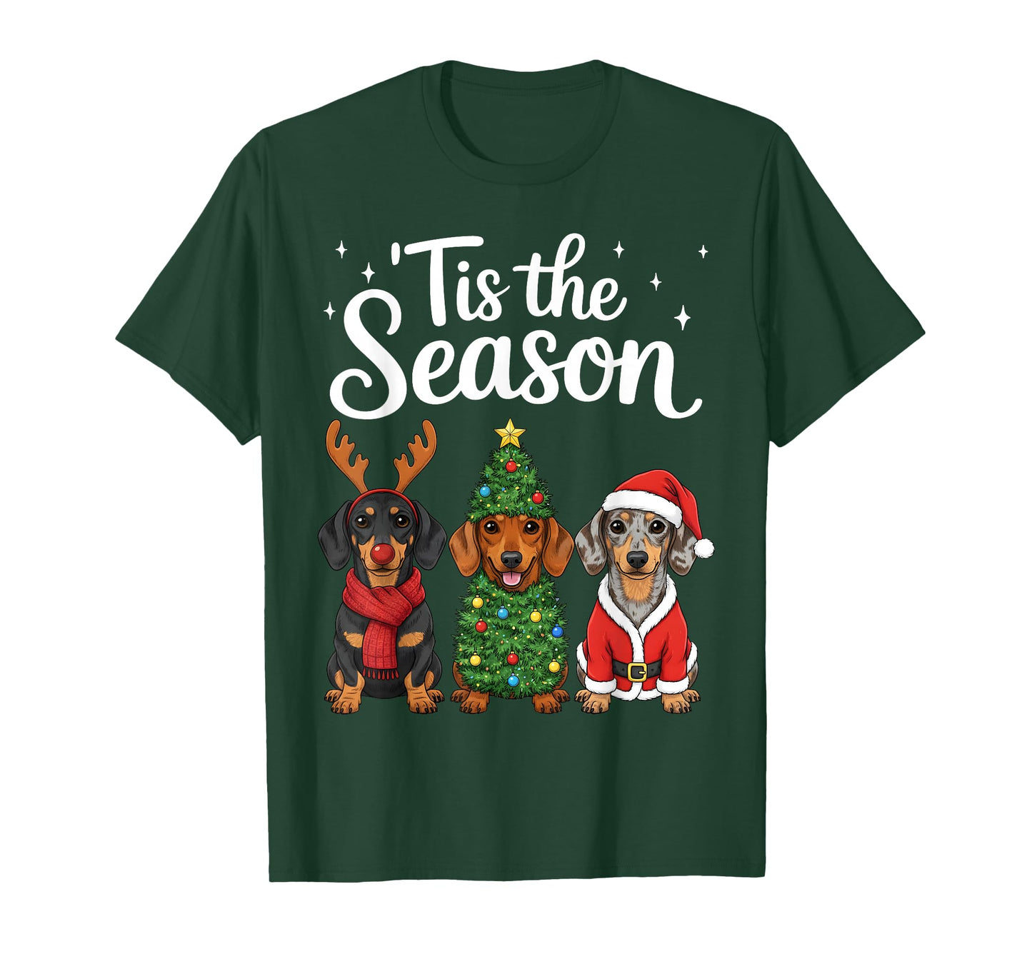 Tis The Season Dachshund Christmas Santa Weiner Dog Lover T-Shirt