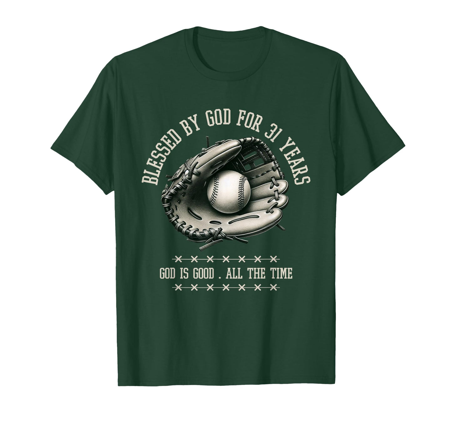 Blessed by God for 31 Years Old Baseball 31st Birthday Gifts T-Shirt