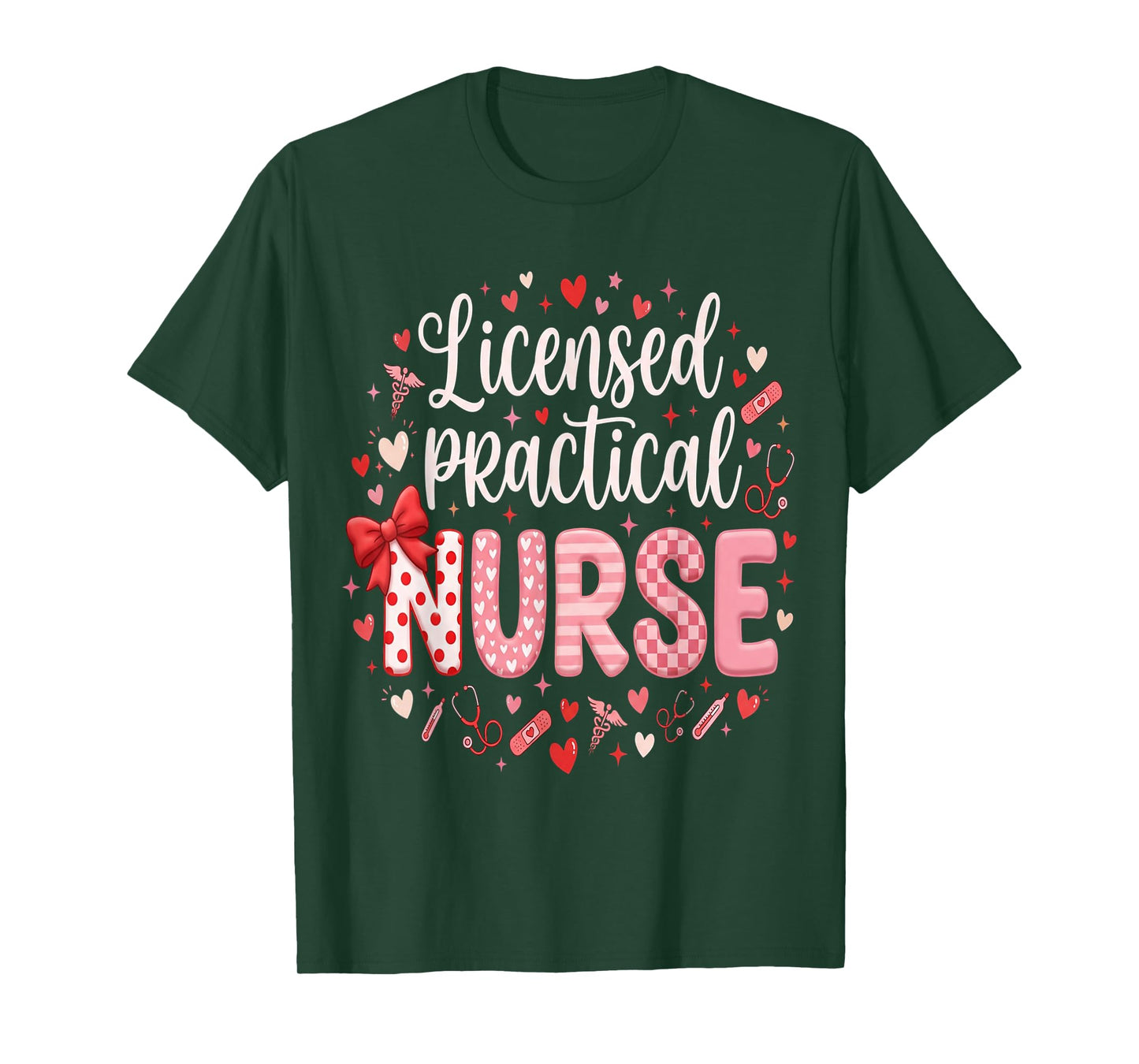 Nurses Heart LPN Valentines Licensed Practical Nurse T-Shirt