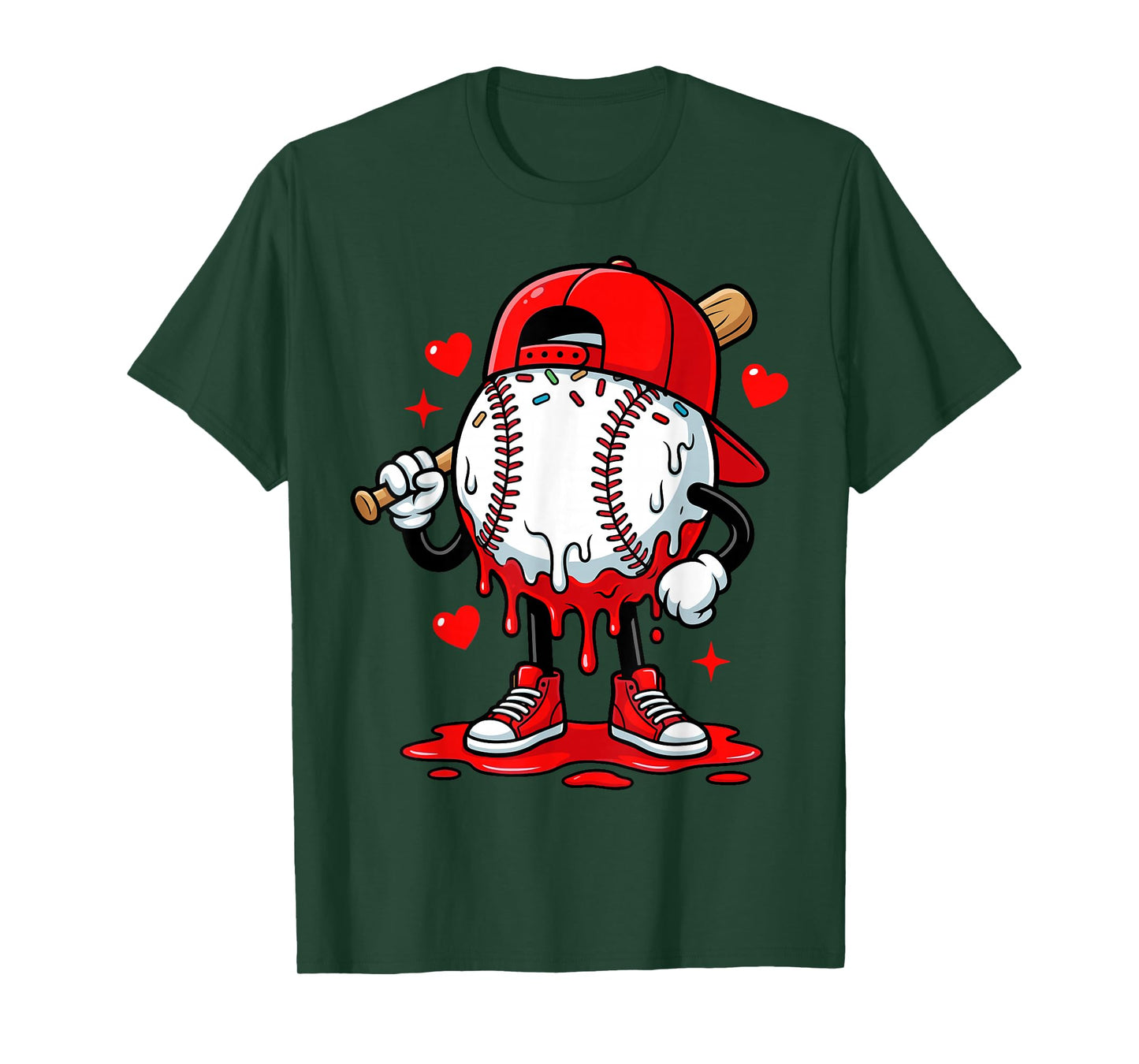 Baseball Drip Icecream Apparel Youth Boy Valentine T-Shirt