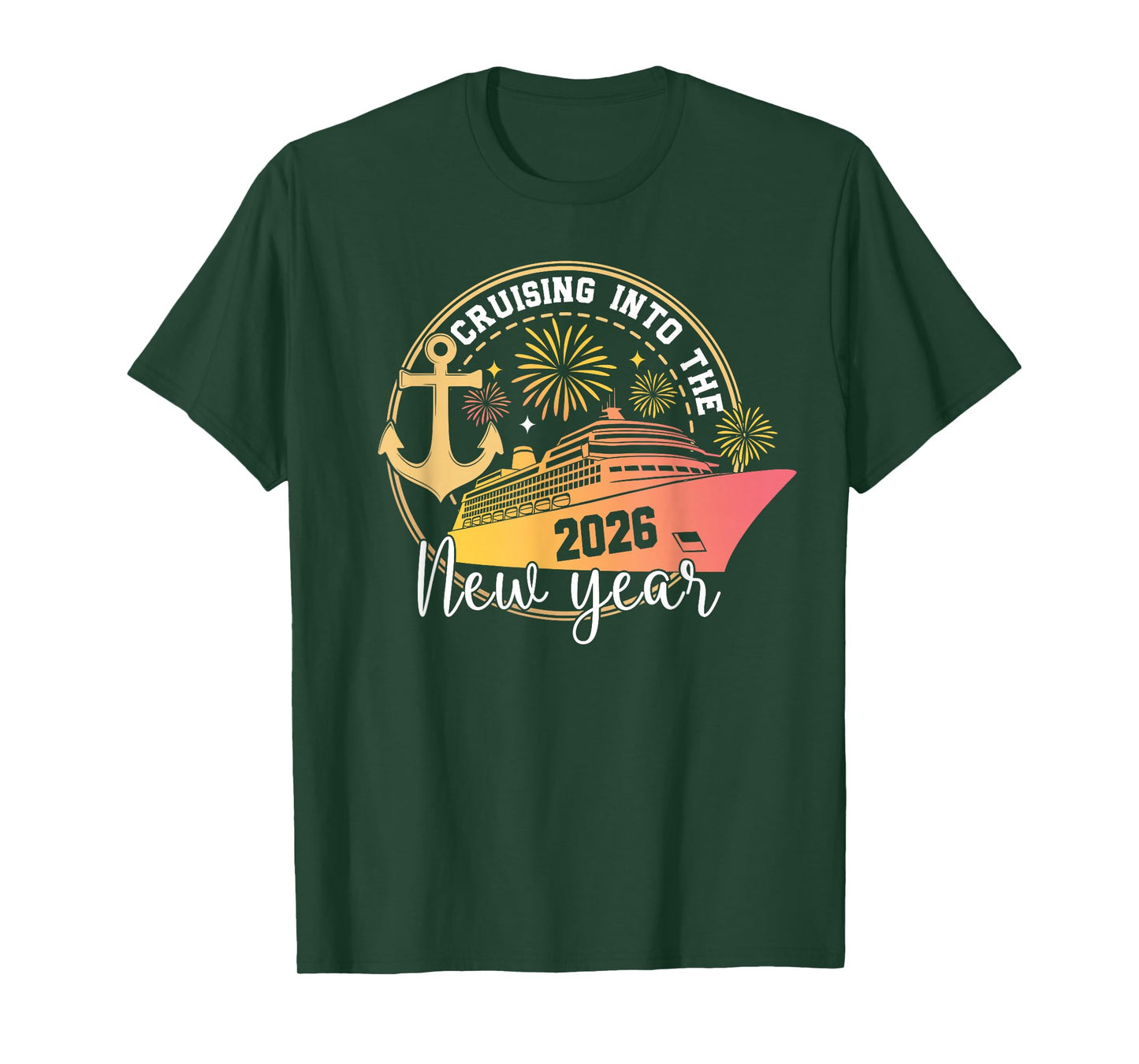 Cruising Into The New Year 2026 Happy Family Trips T-Shirt