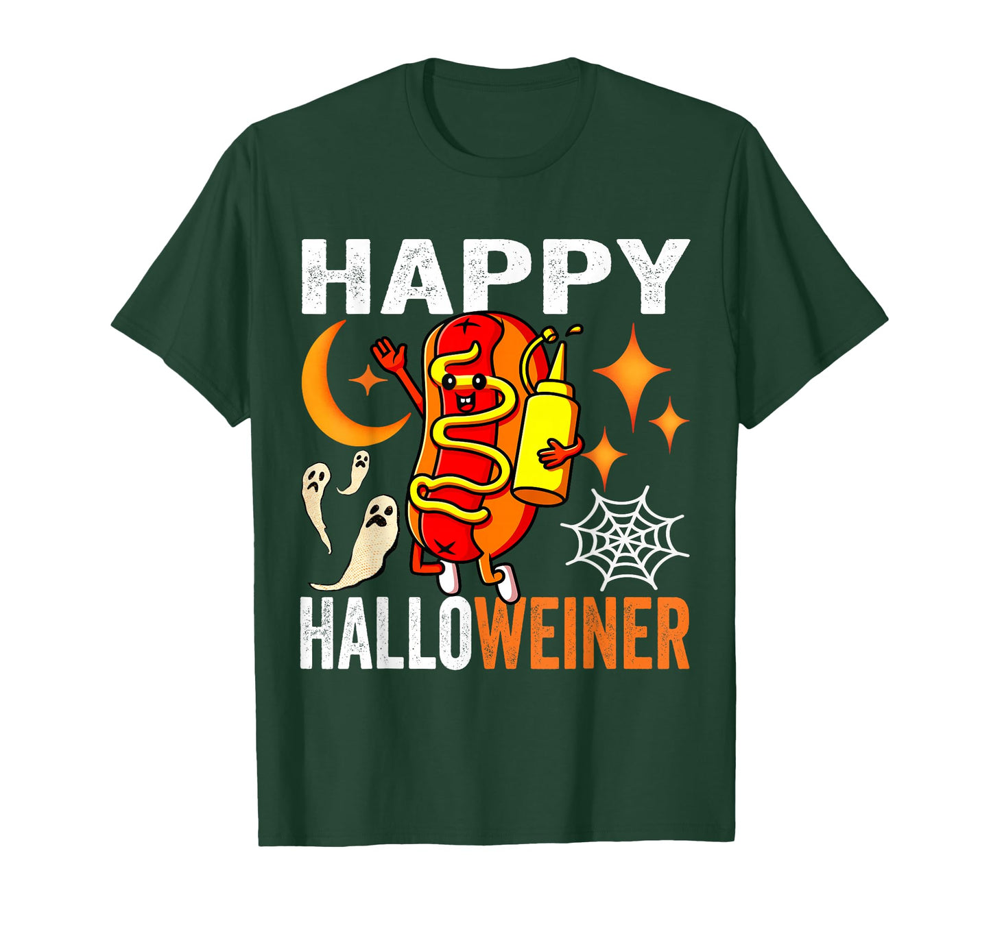 Happy Halloweiner Funny Halloween Party Cute Hot-Dog Costume T-Shirt