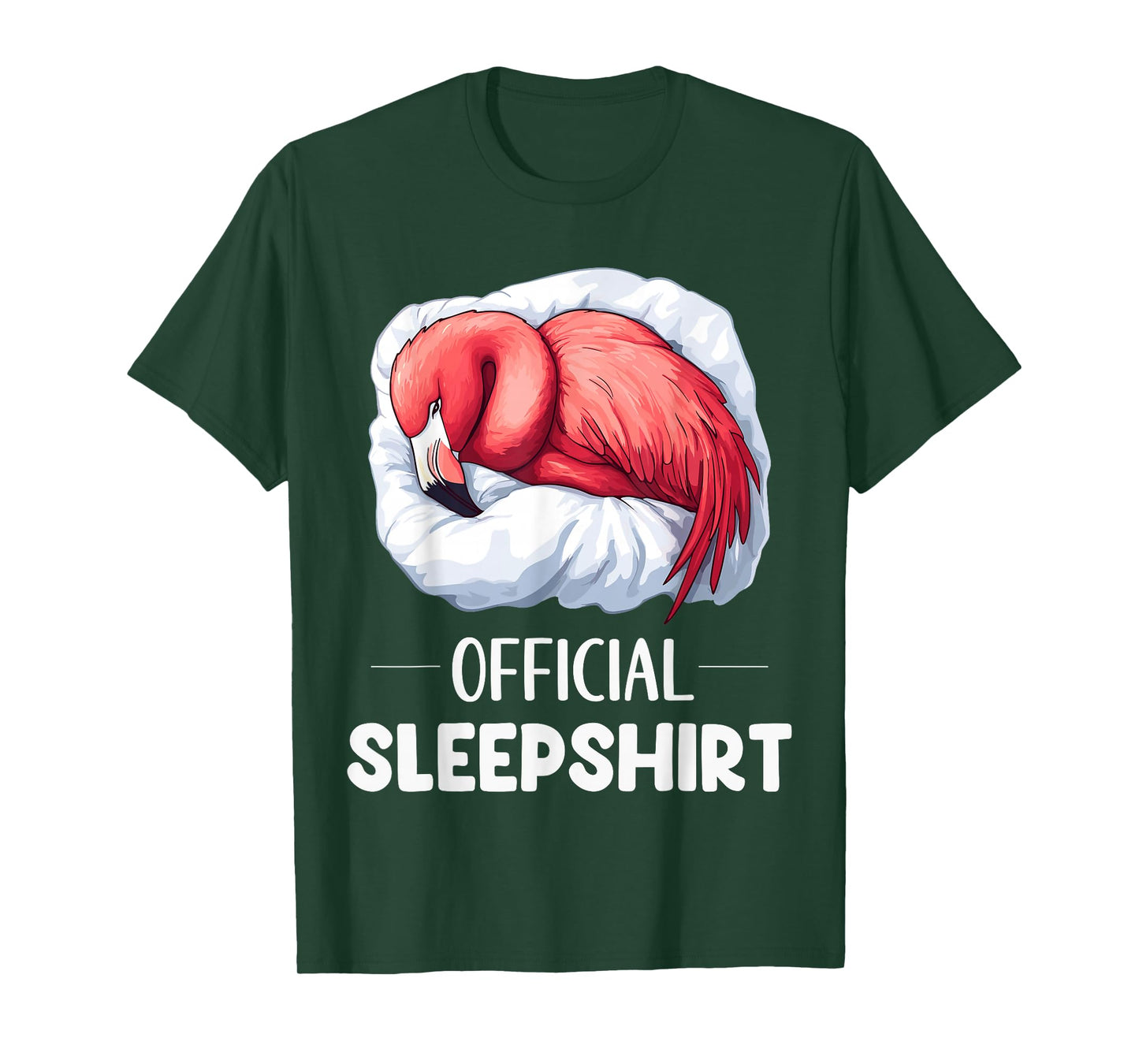 Official Sleepshirt Sleeping Flamingo Animal Lovers Pajama T-Shirt