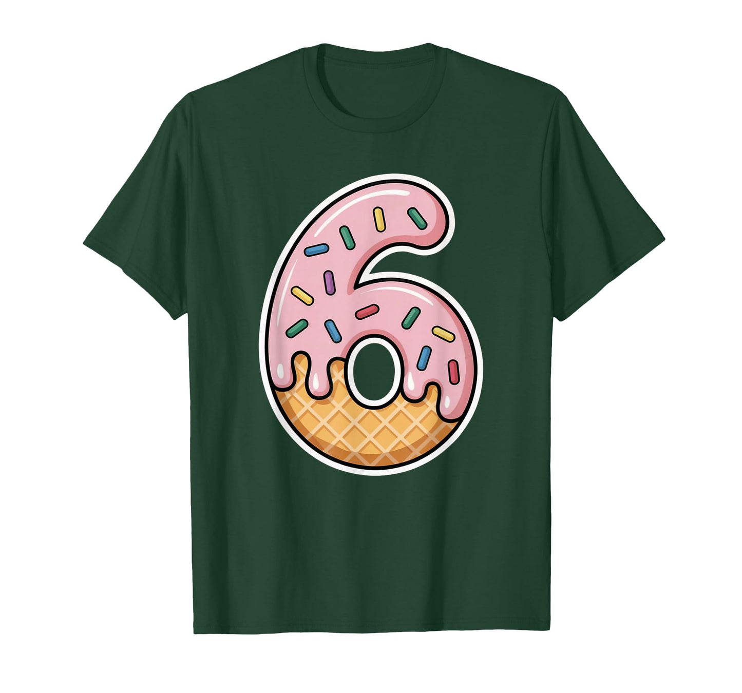 Number 6 Ice Cream Drip Six Seven 67 Meme 6th Birthday Boy T-Shirt